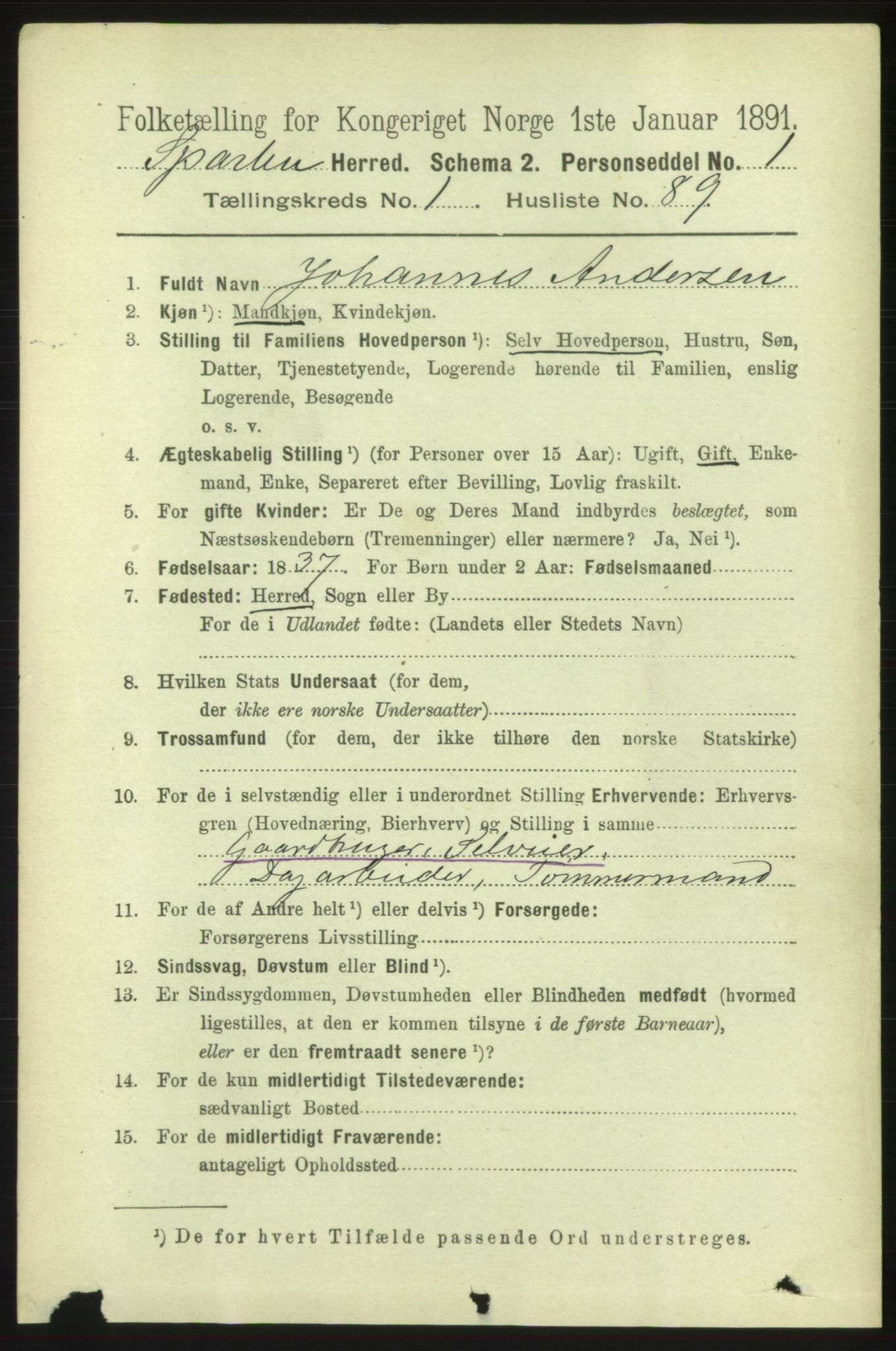 RA, 1891 census for 1731 Sparbu, 1891, p. 641