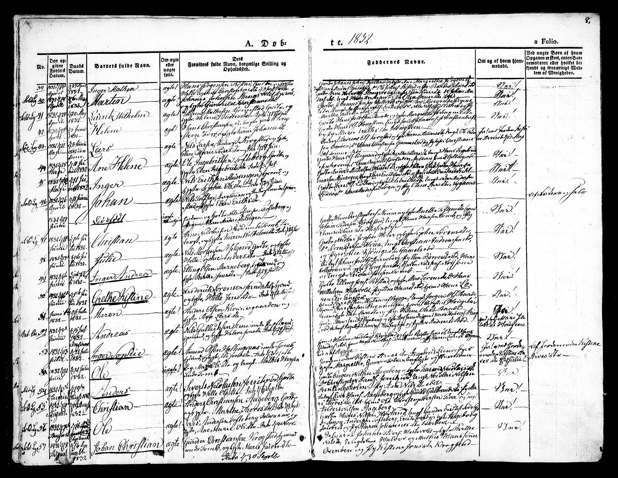 Råde prestekontor kirkebøker, AV/SAO-A-2009/F/Fa/L0005: Parish register (official) no. 5, 1830-1853, p. 8