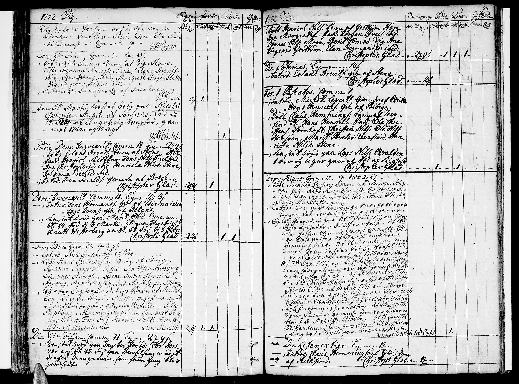 Ministerialprotokoller, klokkerbøker og fødselsregistre - Nordland, AV/SAT-A-1459/812/L0173: Parish register (official) no. 812A02, 1752-1800, p. 50