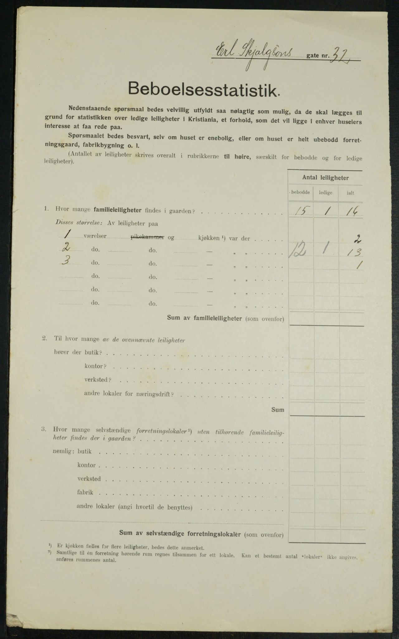 OBA, Municipal Census 1914 for Kristiania, 1914, p. 22507