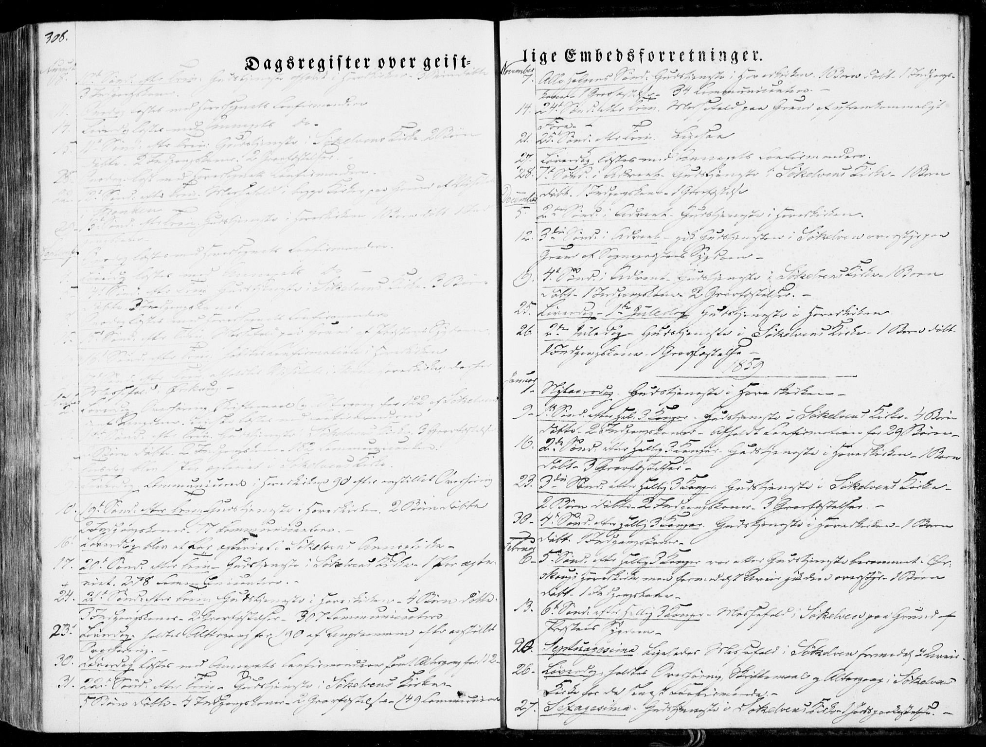 Ministerialprotokoller, klokkerbøker og fødselsregistre - Møre og Romsdal, SAT/A-1454/522/L0313: Parish register (official) no. 522A08, 1852-1862, p. 308