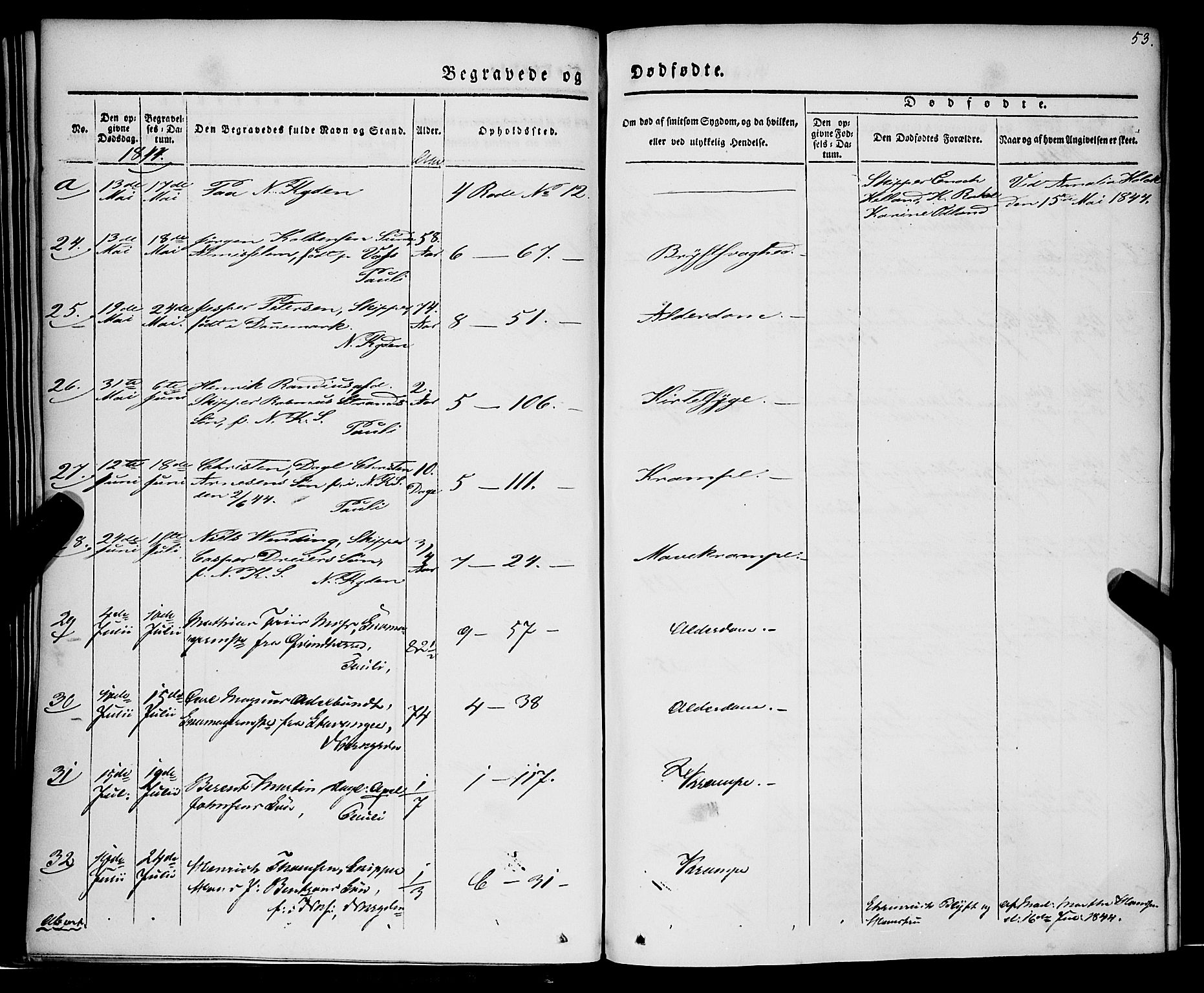 Nykirken Sokneprestembete, AV/SAB-A-77101/H/Haa/L0041: Parish register (official) no. E 1, 1833-1850, p. 53