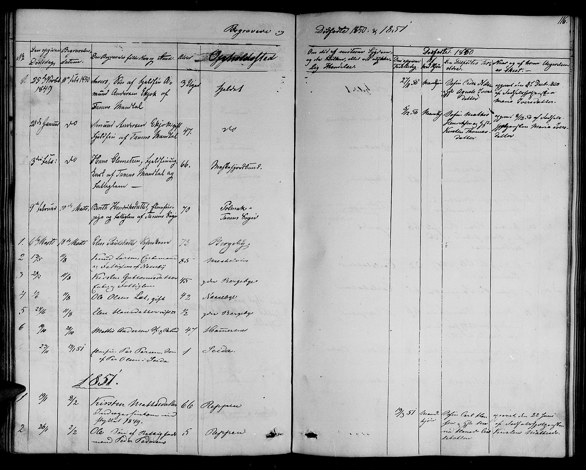 Nesseby sokneprestkontor, SATØ/S-1330/H/Ha/L0001kirke: Parish register (official) no. 1, 1838-1855, p. 116
