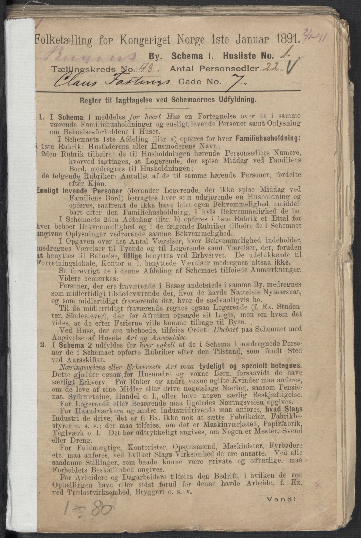 RA, 1891 Census for 1301 Bergen, 1891, p. 7800