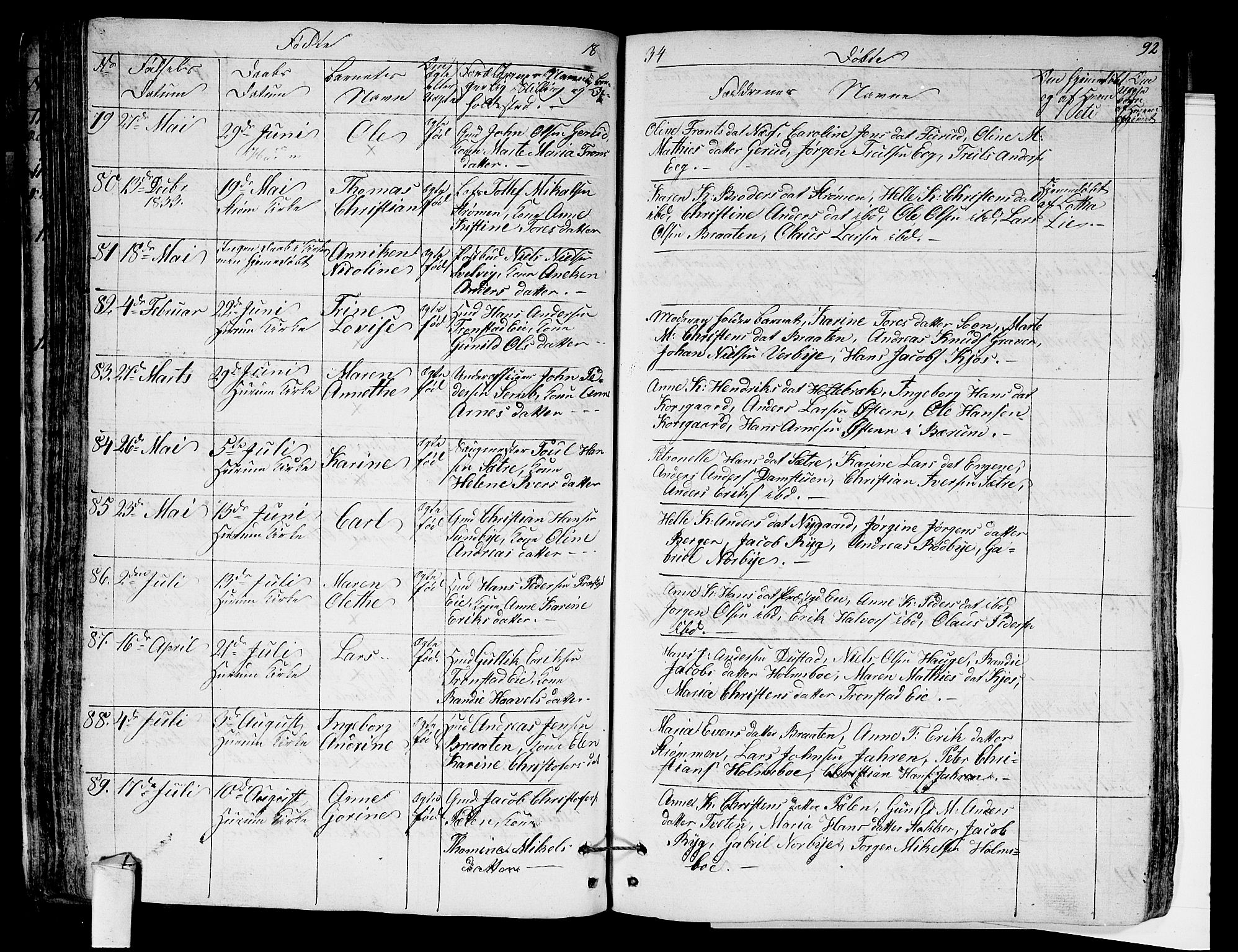 Hurum kirkebøker, AV/SAKO-A-229/F/Fa/L0010: Parish register (official) no. 10, 1827-1846, p. 92