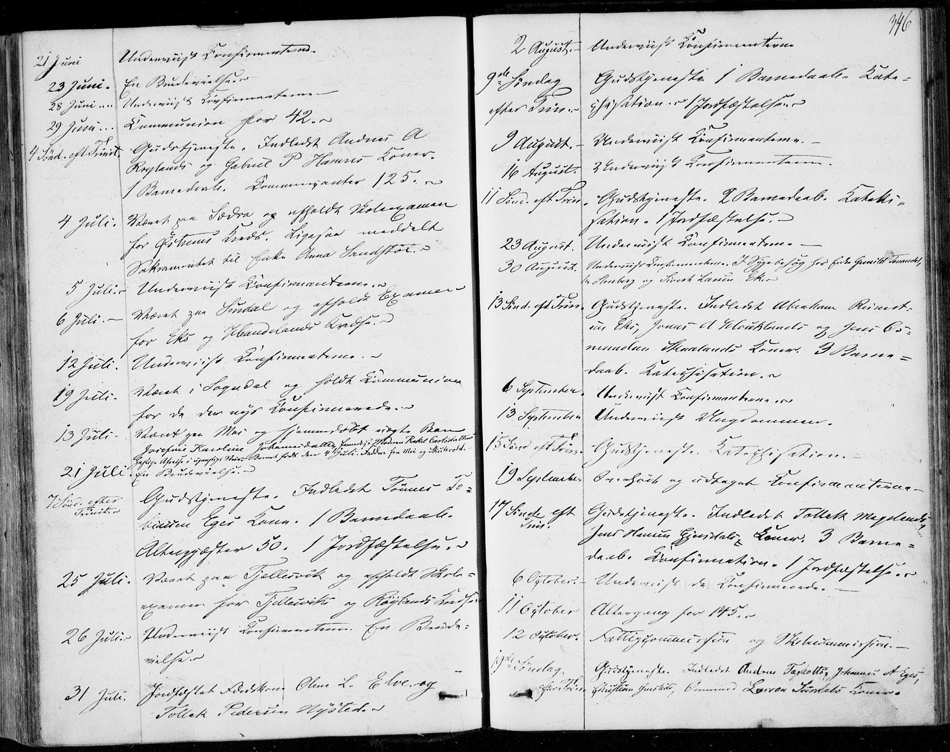 Lund sokneprestkontor, AV/SAST-A-101809/S06/L0009: Parish register (official) no. A 8, 1853-1877, p. 346