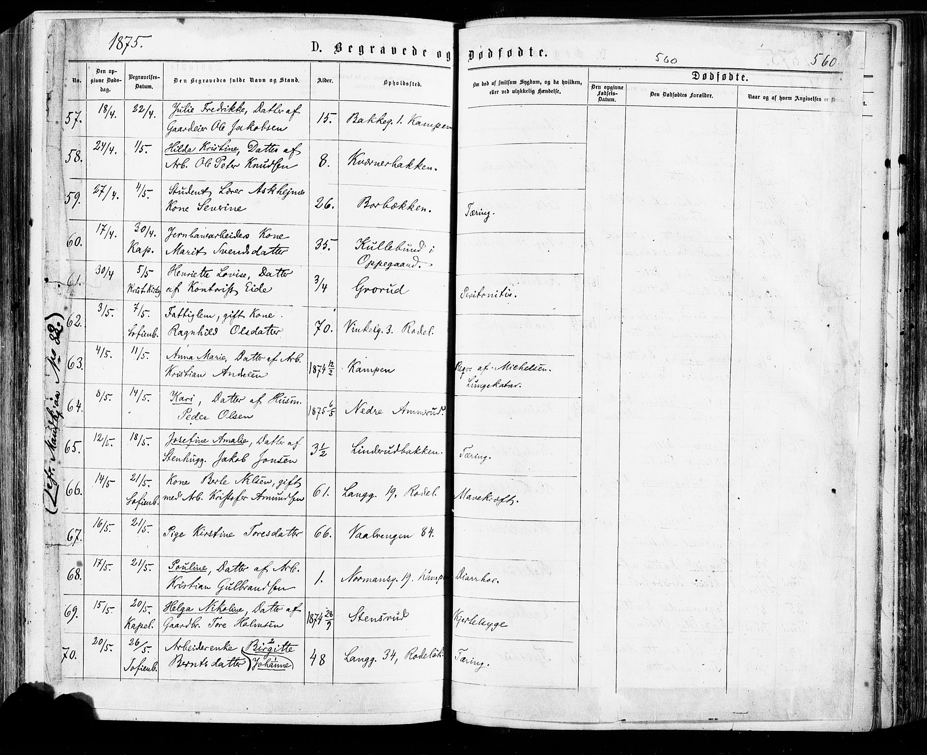 Østre Aker prestekontor Kirkebøker, AV/SAO-A-10840/F/Fa/L0004: Parish register (official) no. I 4, 1876-1889, p. 560