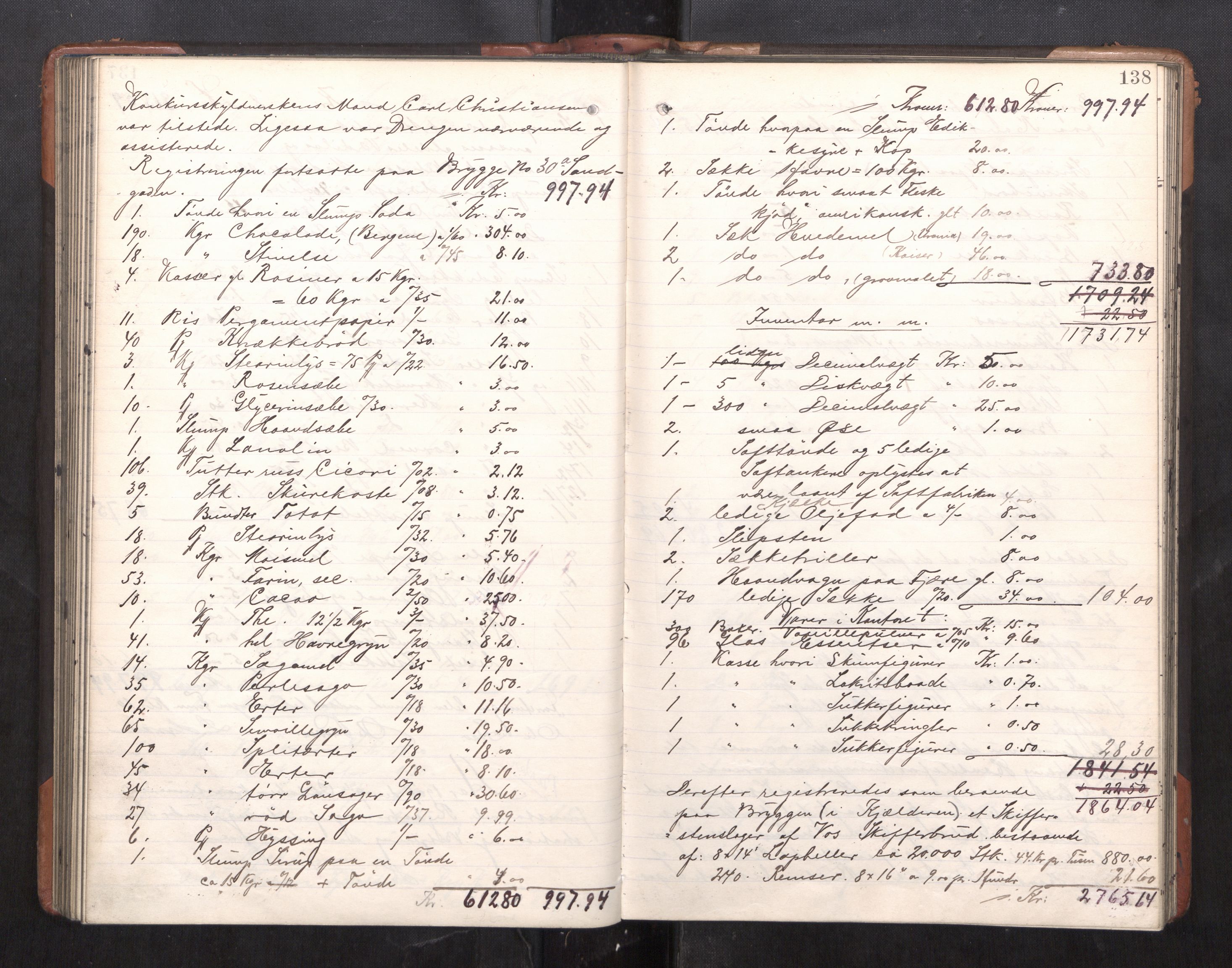 Trondheim byfogd, AV/SAT-A-0003/1/3/3C/L0025: Skifteregistreringsprotokoll - 24/1-14/7. (u/ register), 1906-1909, p. 138