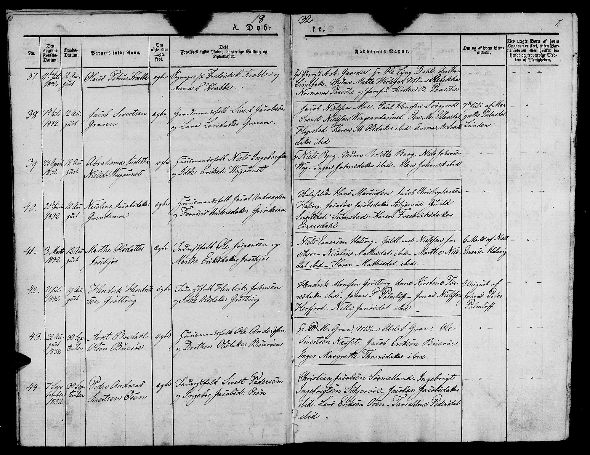 Ministerialprotokoller, klokkerbøker og fødselsregistre - Sør-Trøndelag, AV/SAT-A-1456/657/L0703: Parish register (official) no. 657A04, 1831-1846, p. 7