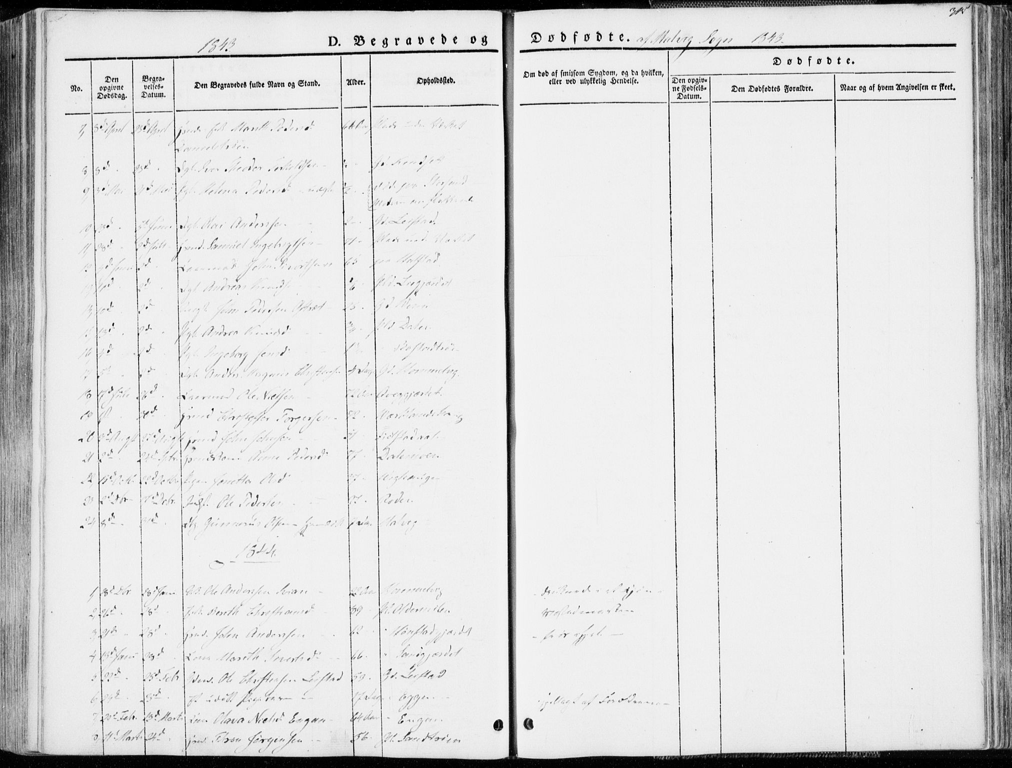 Ministerialprotokoller, klokkerbøker og fødselsregistre - Sør-Trøndelag, SAT/A-1456/606/L0290: Parish register (official) no. 606A05, 1841-1847, p. 315