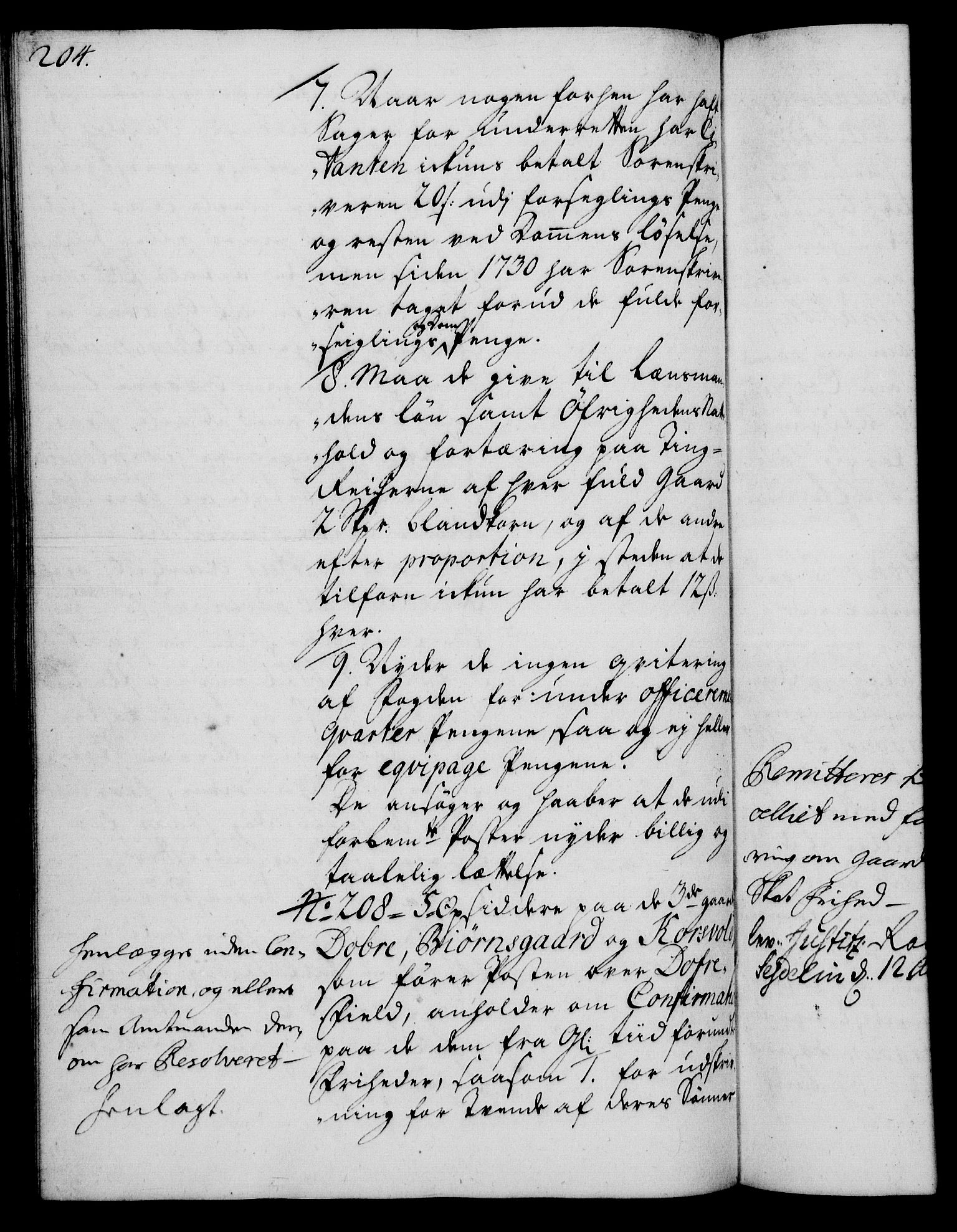 Rentekammeret, Kammerkanselliet, RA/EA-3111/G/Gh/Gha/L0015: Norsk ekstraktmemorialprotokoll (merket RK 53.60), 1733, p. 204