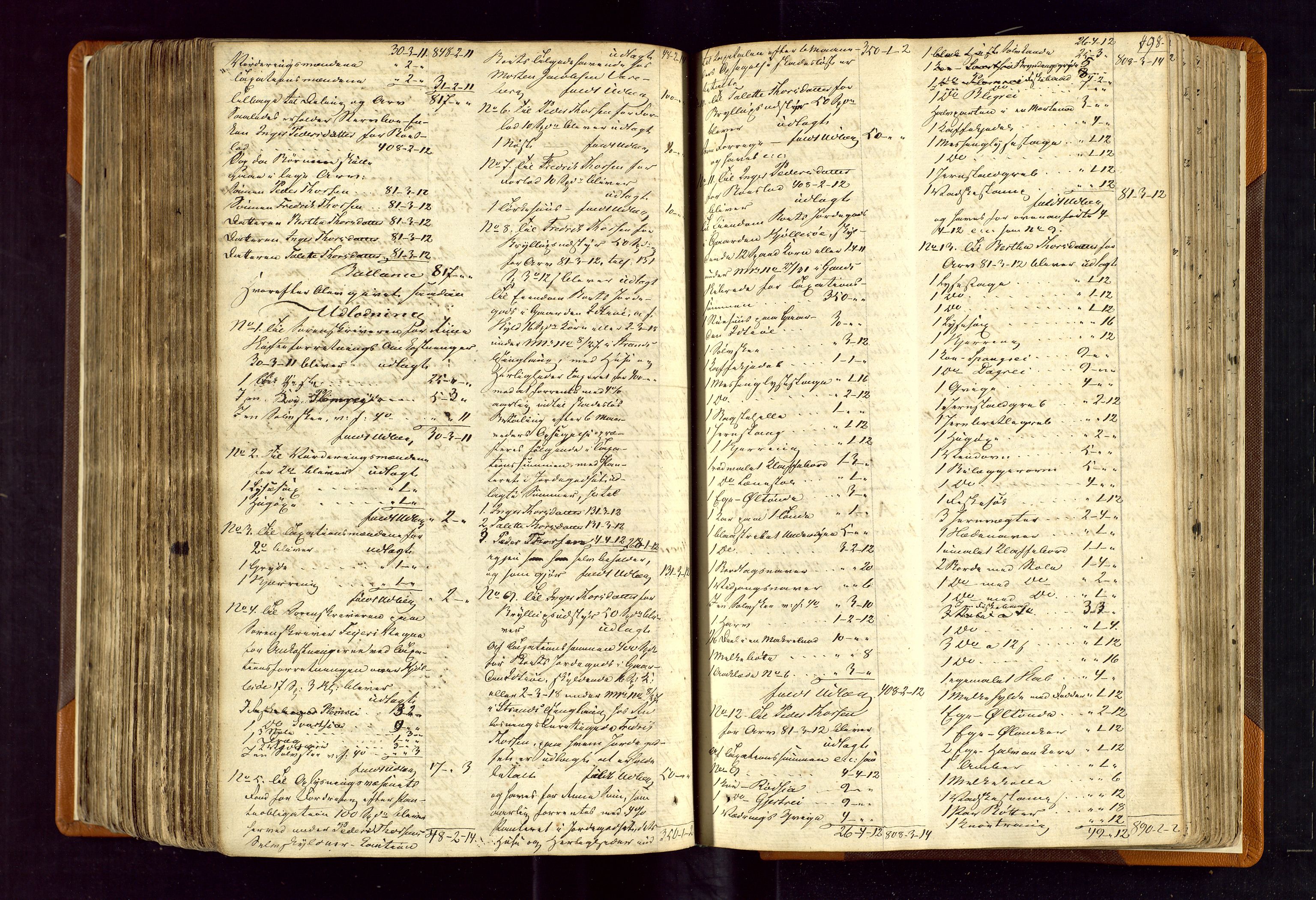 Karmsund sorenskriveri, AV/SAST-A-100311/01/IV/IVDBB/L0001: SKIFTEPROTOKOLL HESBY BC 1, 1831-1856, p. 497b-498a