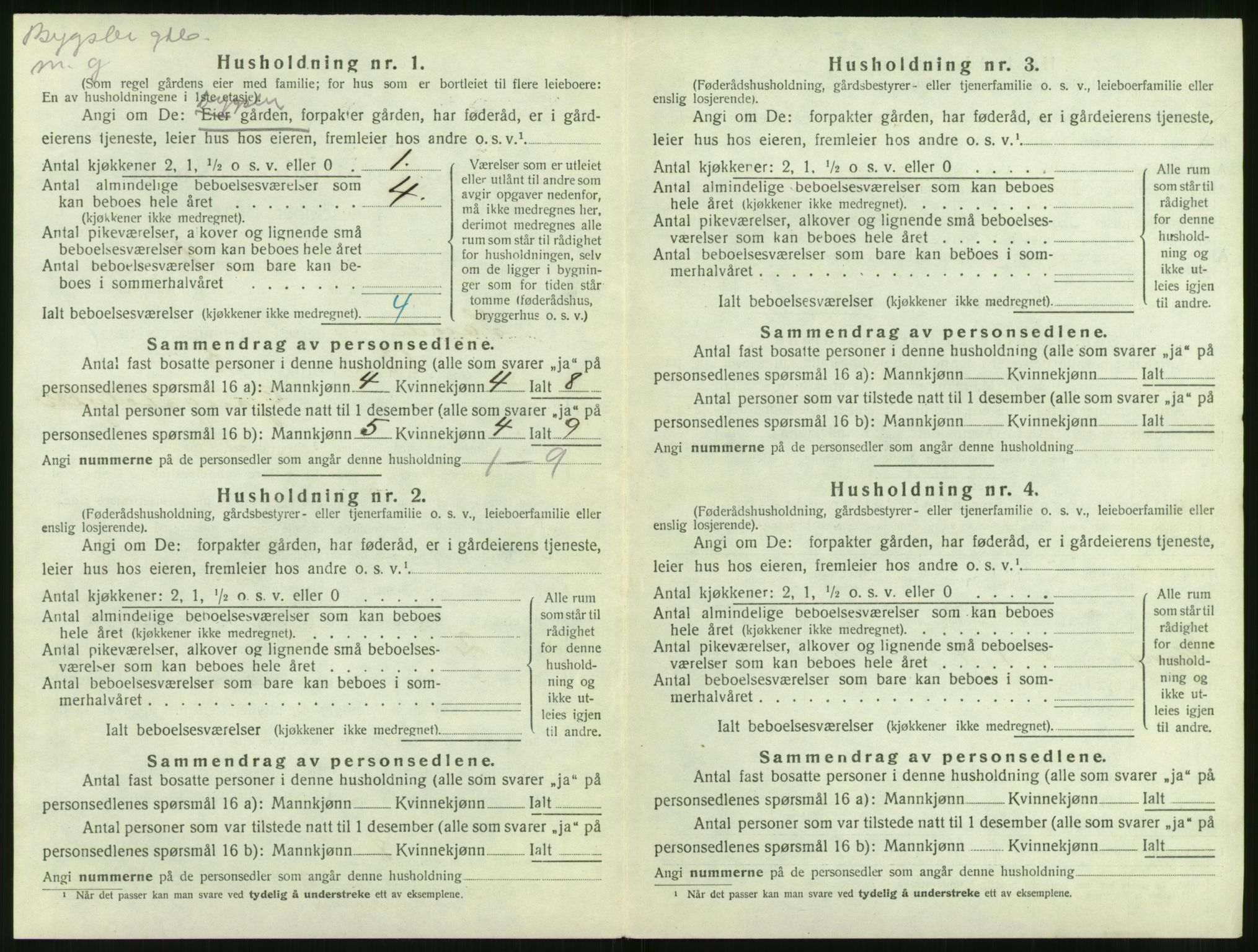 SAT, 1920 census for Sande (MR), 1920, p. 719