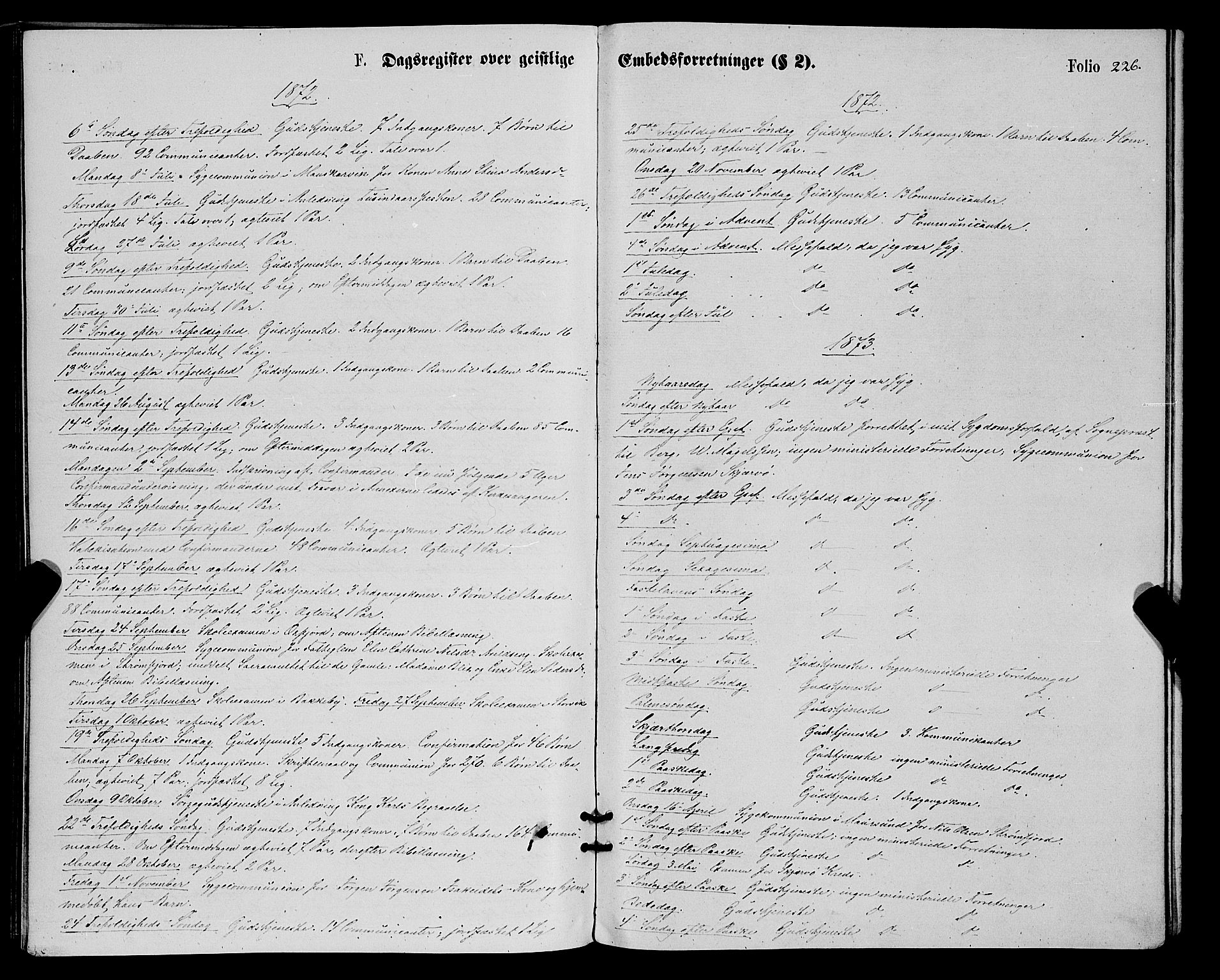 Skjervøy sokneprestkontor, SATØ/S-1300/H/Ha/Haa/L0008kirke: Parish register (official) no. 8, 1871-1877, p. 226