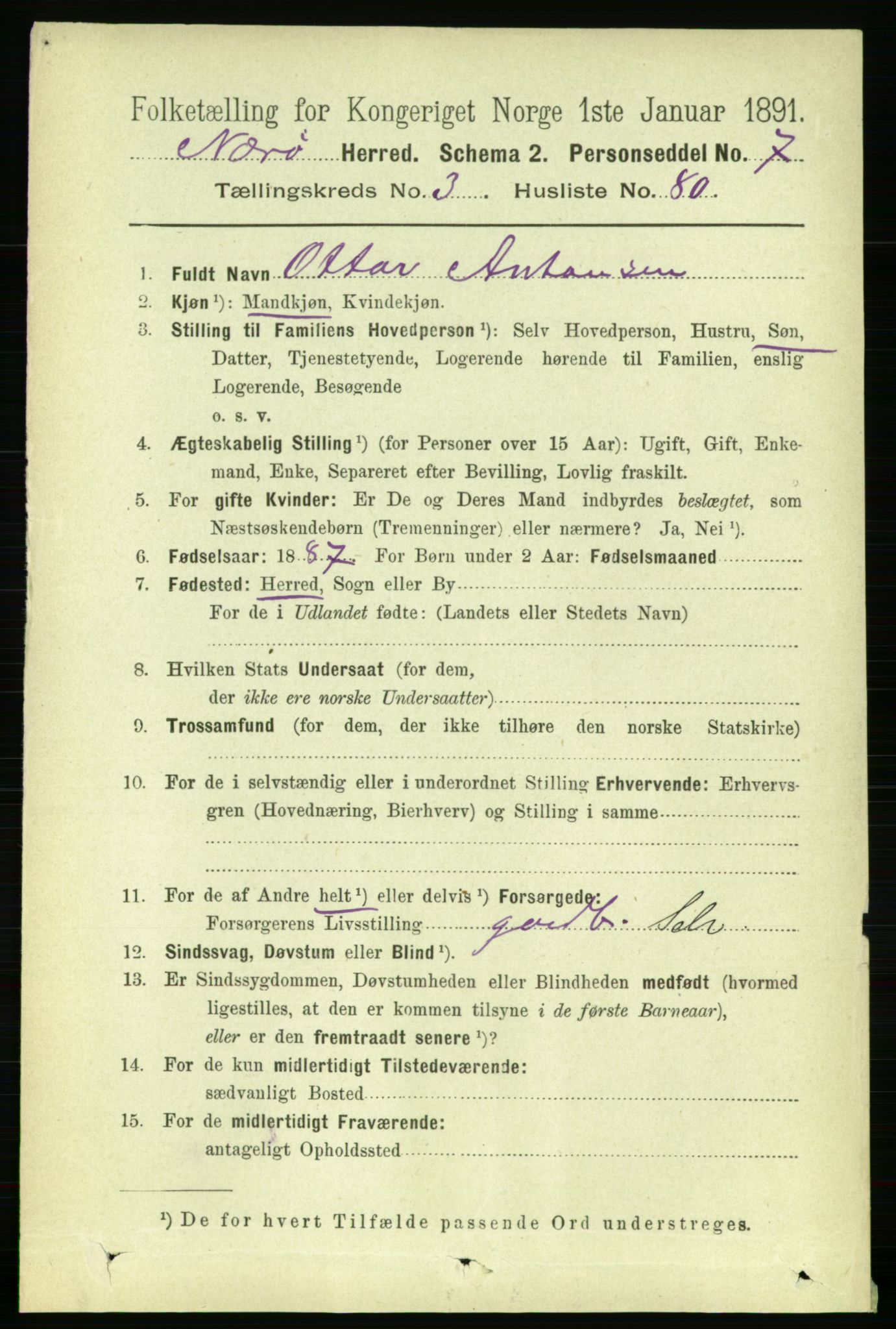 RA, 1891 census for 1751 Nærøy, 1891, p. 1779