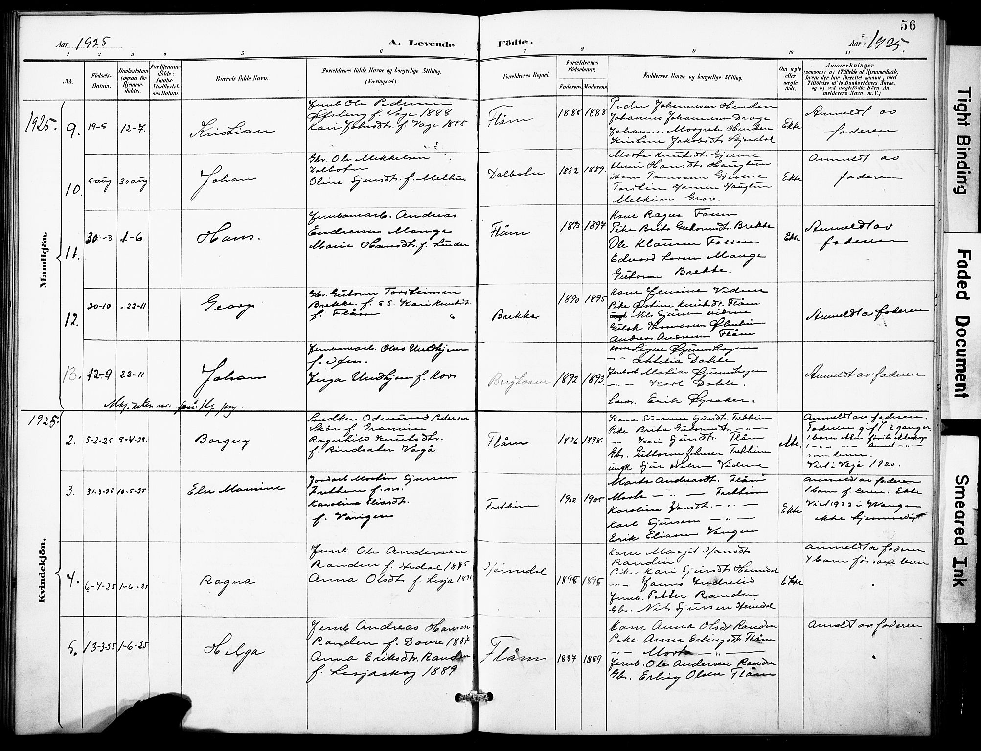 Aurland sokneprestembete, SAB/A-99937/H/Hb/Hbb/L0002: Parish register (copy) no. B 2, 1887-1929, p. 56