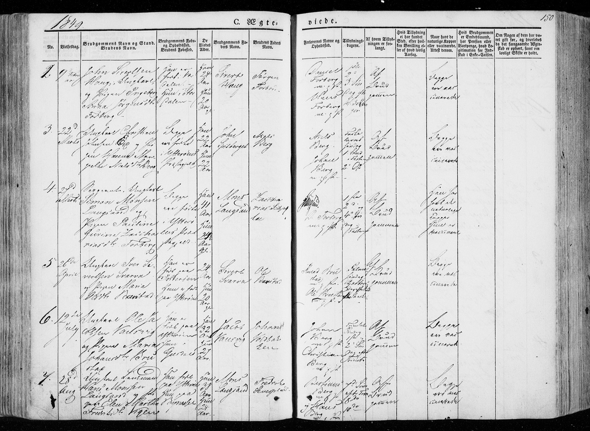 Ministerialprotokoller, klokkerbøker og fødselsregistre - Nord-Trøndelag, SAT/A-1458/722/L0218: Parish register (official) no. 722A05, 1843-1868, p. 150
