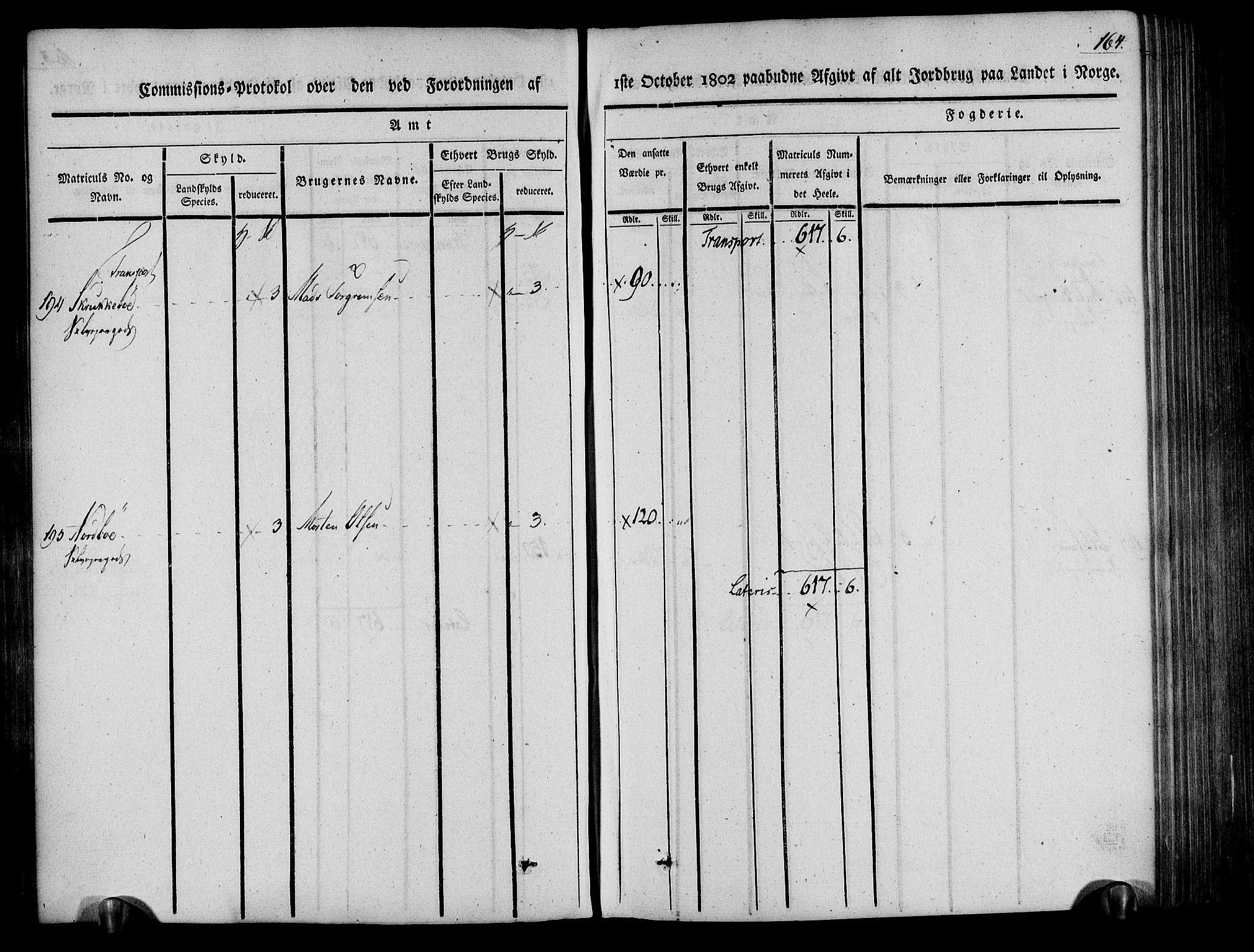 Rentekammeret inntil 1814, Realistisk ordnet avdeling, AV/RA-EA-4070/N/Ne/Nea/L0078: Nedenes fogderi. Kommisjonsprotokoll "Nr. 1", for Sand og Bringsvær skipreider, 1803, p. 166