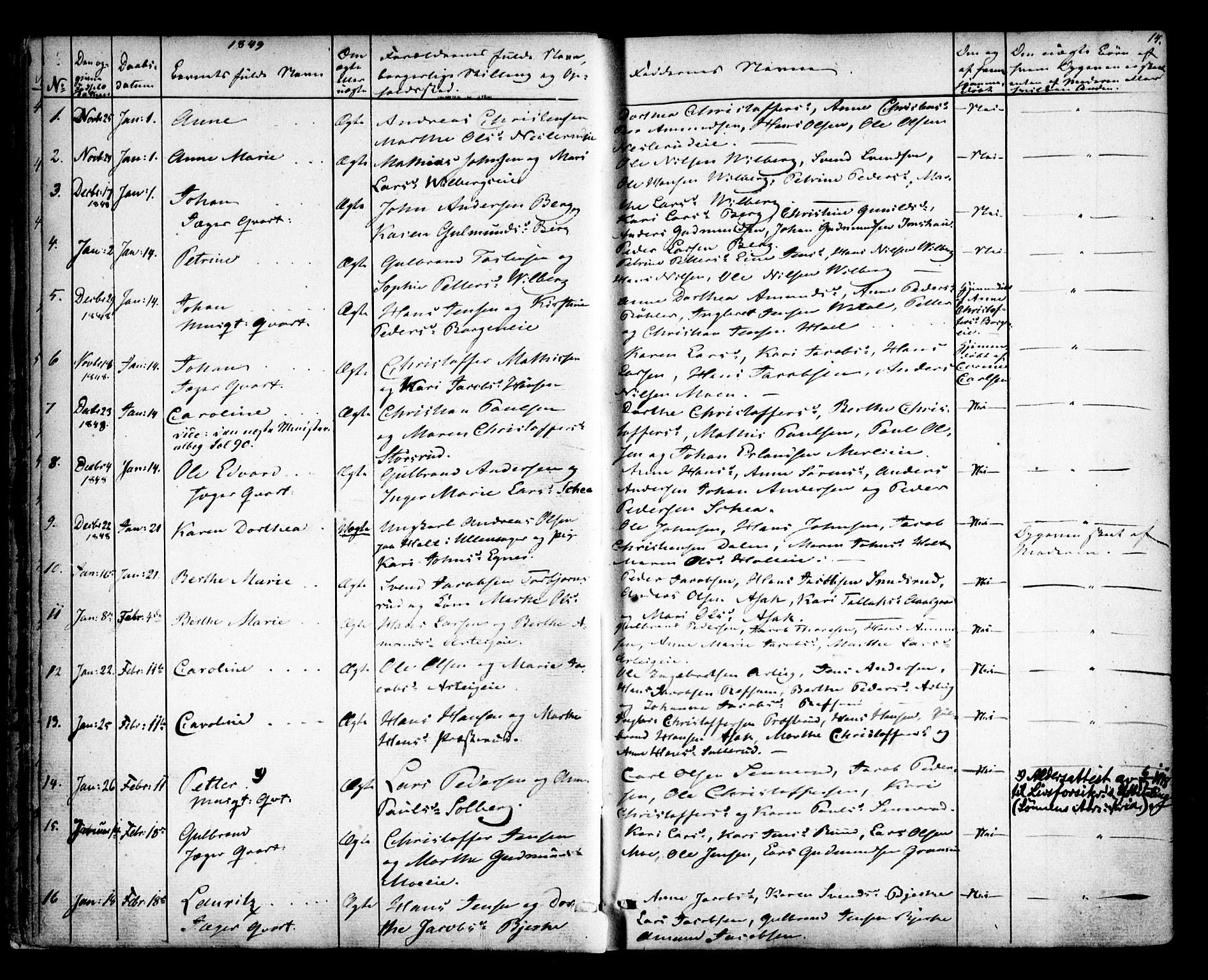 Sørum prestekontor Kirkebøker, SAO/A-10303/F/Fa/L0005: Parish register (official) no. I 5, 1846-1863, p. 14