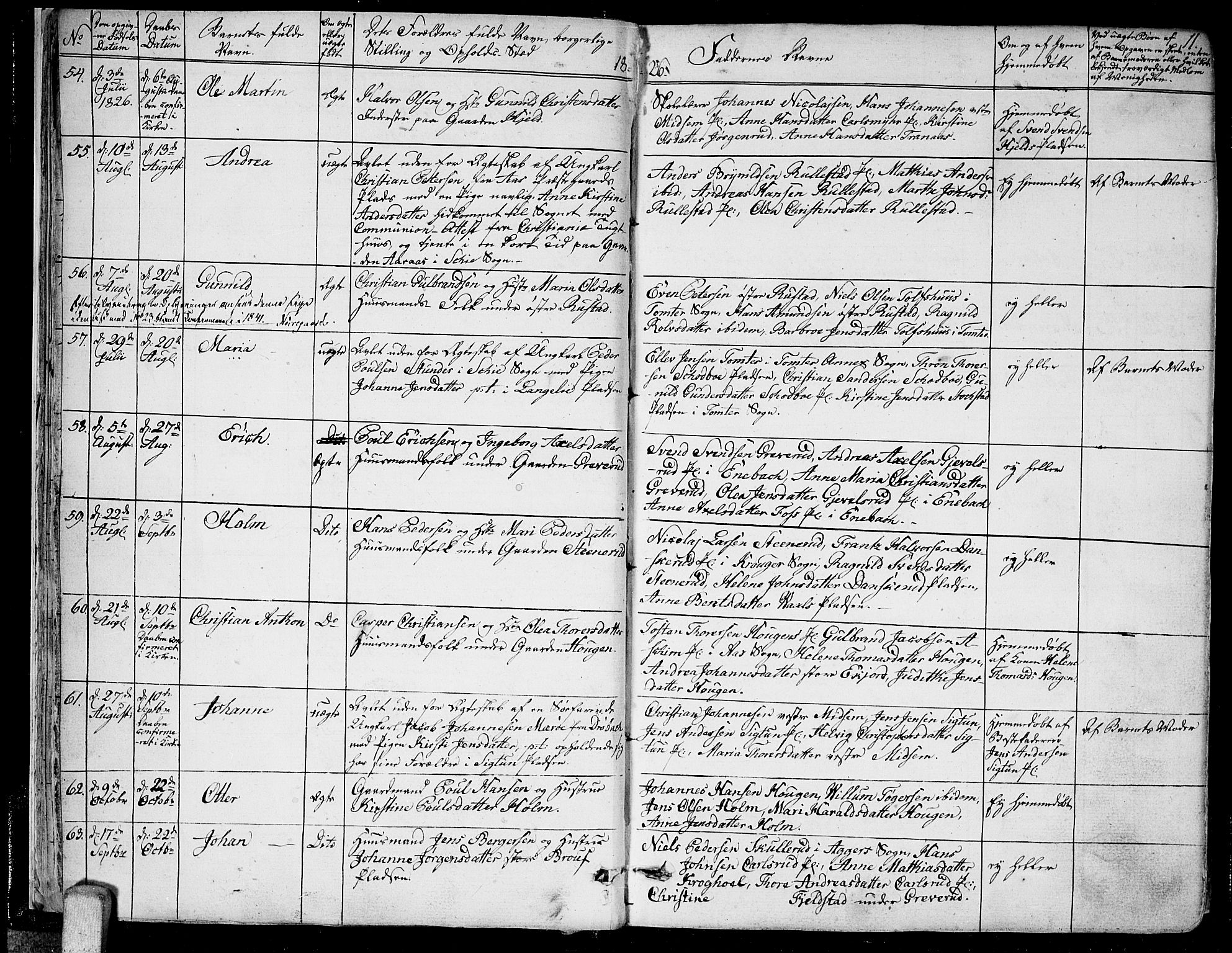 Kråkstad prestekontor Kirkebøker, SAO/A-10125a/F/Fa/L0004: Parish register (official) no. I 4, 1825-1837, p. 11