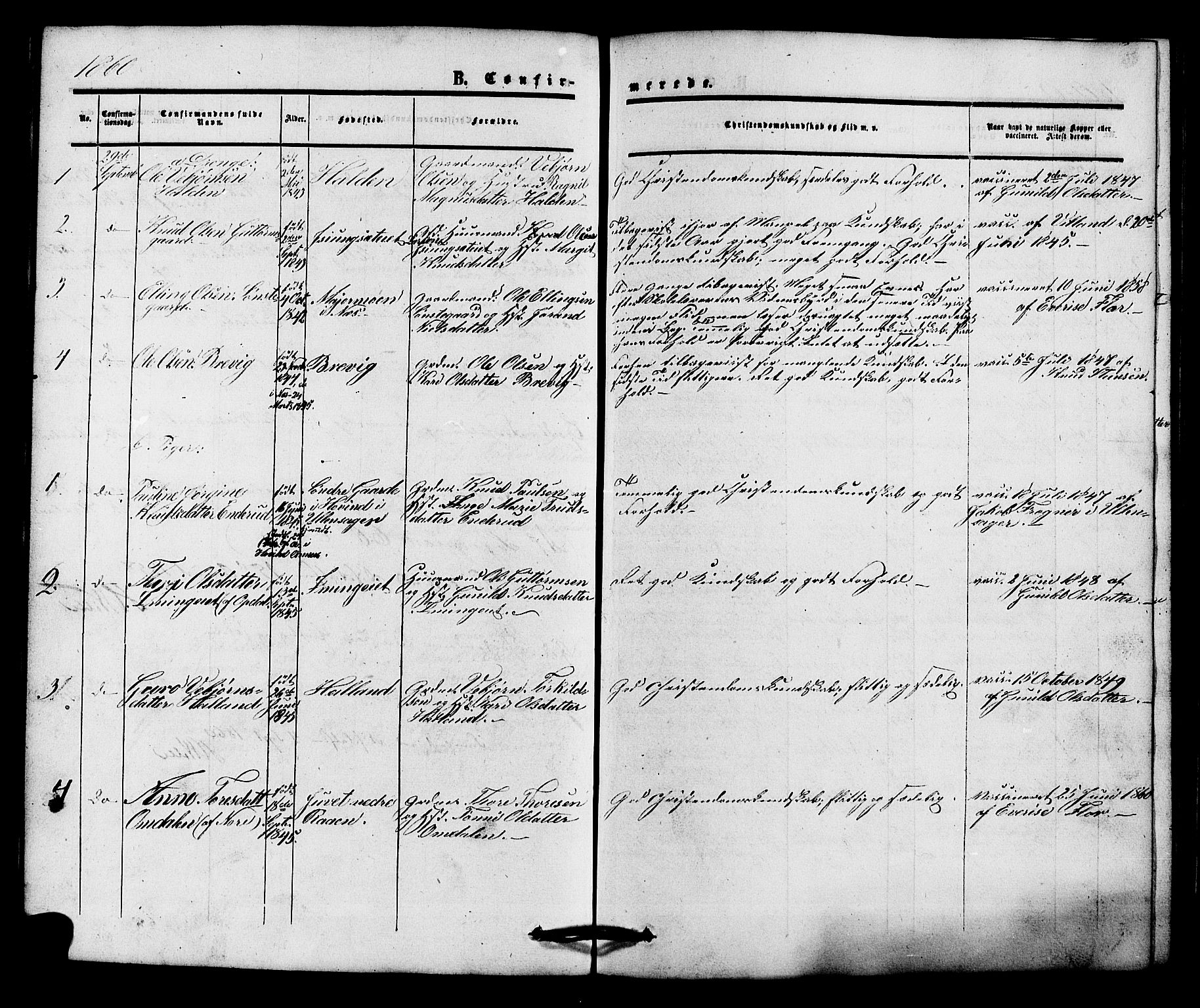 Nore kirkebøker, AV/SAKO-A-238/G/Gc/L0001: Parish register (copy) no. III 1, 1851-1877