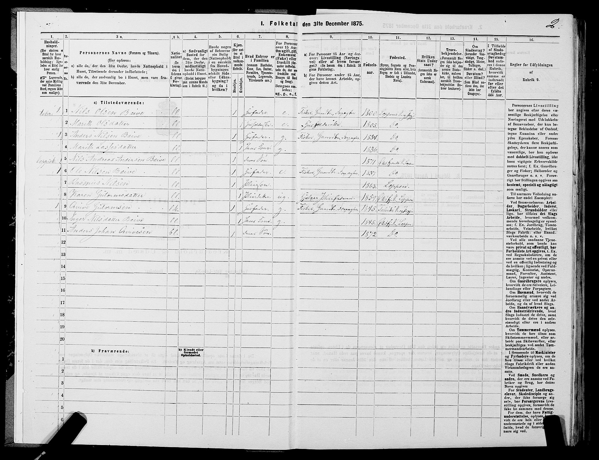 SATØ, 1875 census for 2014P Loppa, 1875, p. 2002