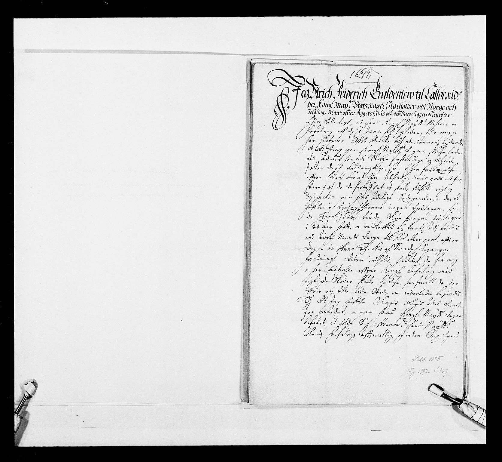 Stattholderembetet 1572-1771, RA/EA-2870/Ek/L0032/0002: Jordebøker 1662-1720: / Adelsjordebøker, 1665, p. 2