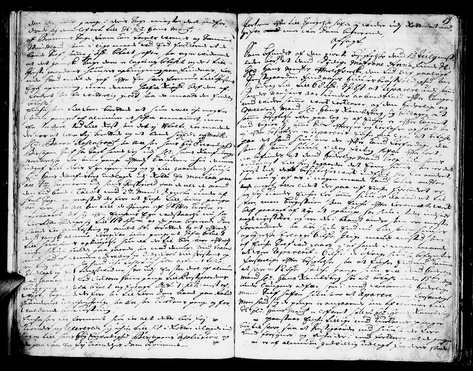 Sunnhordland sorenskrivar, AV/SAB-A-2401/1/F/Faa/L0024: Tingbøker, 1700, p. 18b-19a