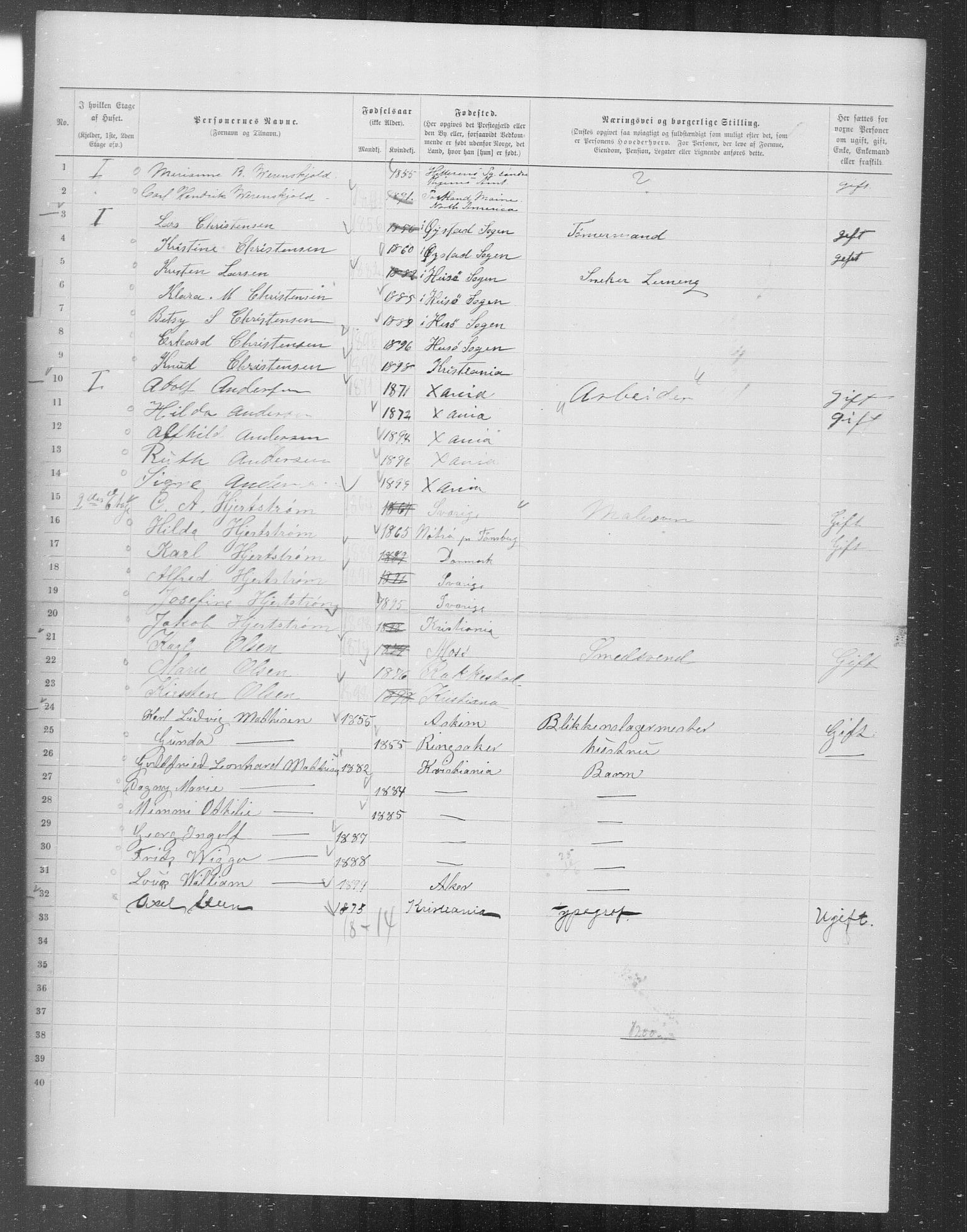 OBA, Municipal Census 1899 for Kristiania, 1899, p. 6751