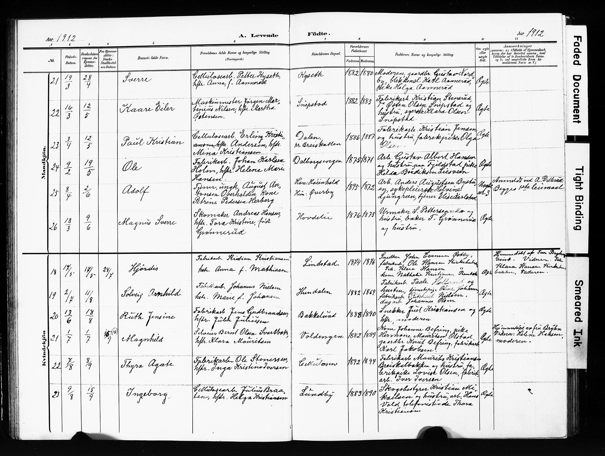 Vardal prestekontor, AV/SAH-PREST-100/H/Ha/Hab/L0013: Parish register (copy) no. 13, 1904-1915