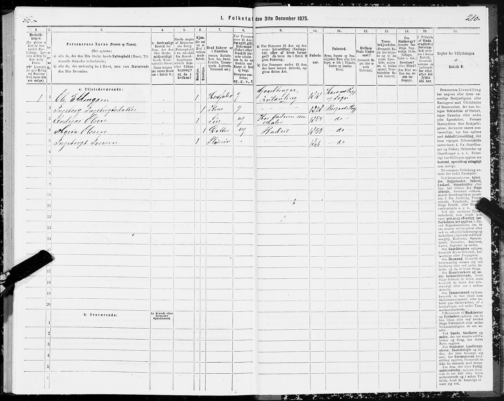 SAT, 1875 census for 1531P Borgund, 1875, p. 6210