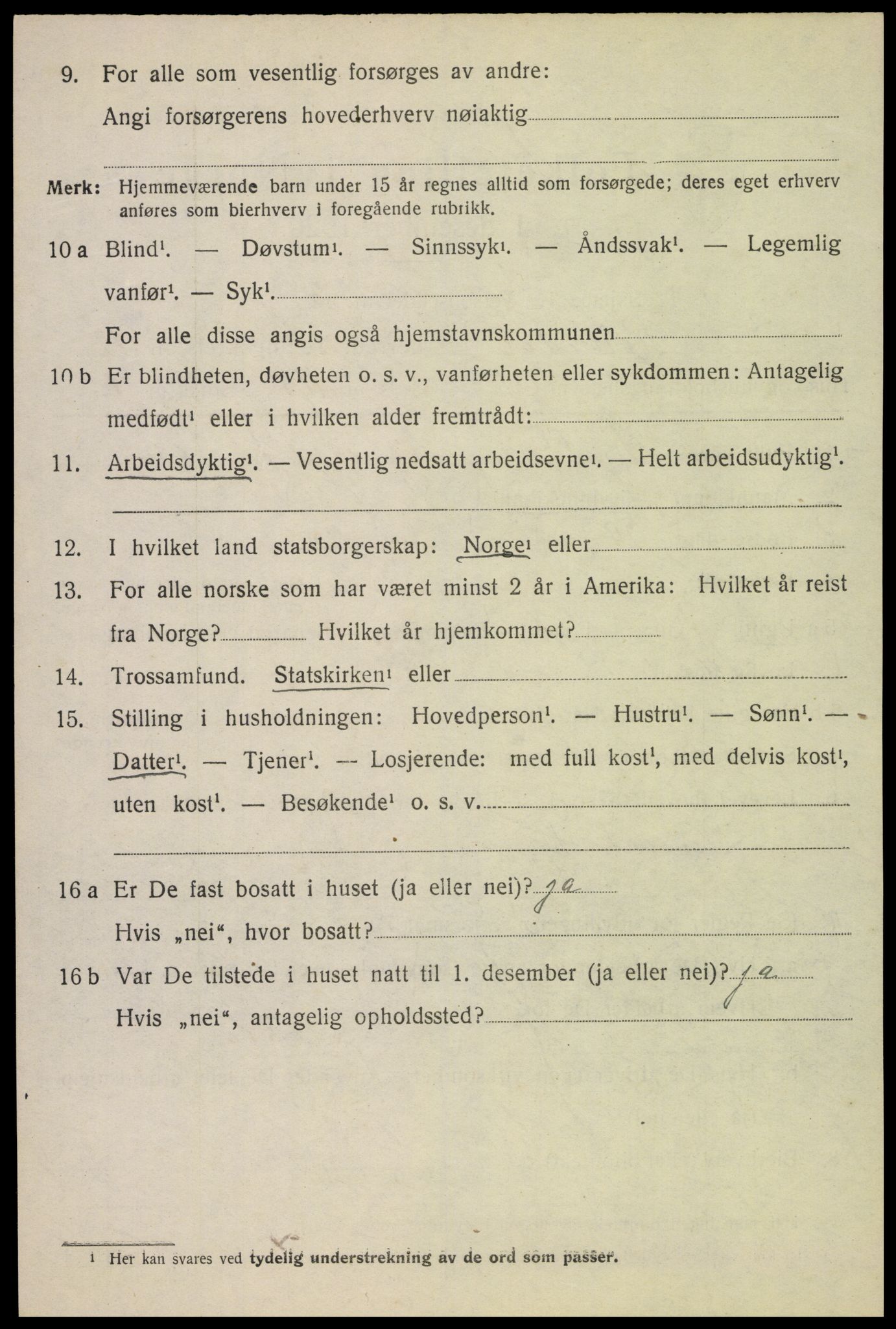 SAH, 1920 census for Romedal, 1920, p. 12600