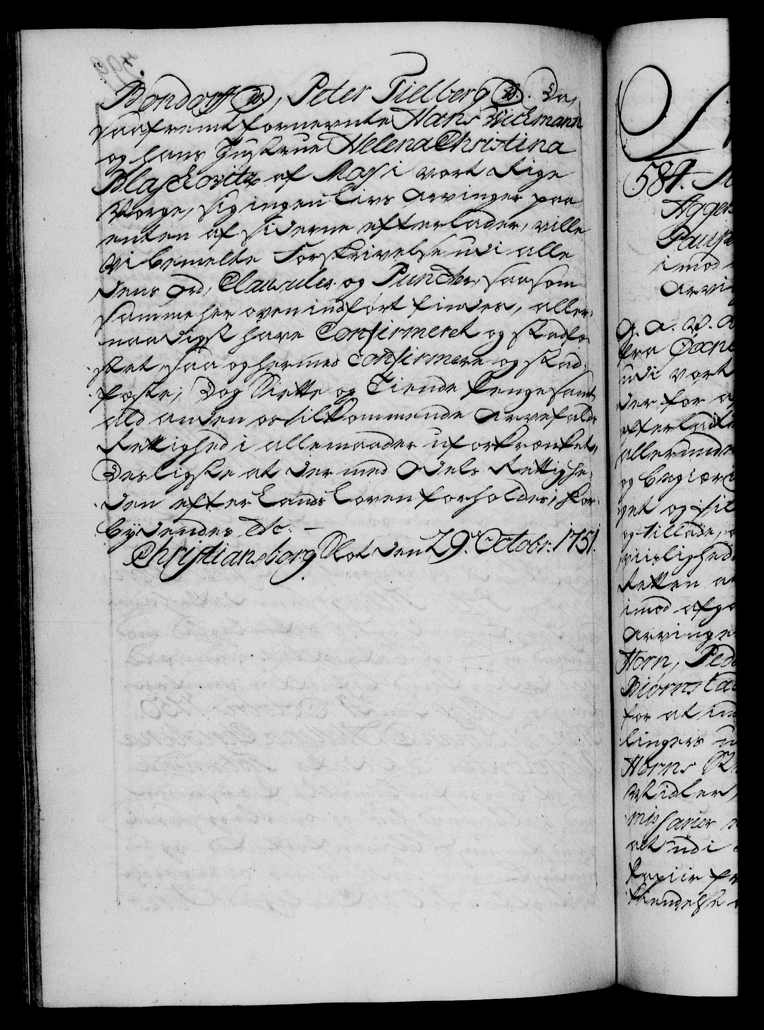 Danske Kanselli 1572-1799, RA/EA-3023/F/Fc/Fca/Fcaa/L0037: Norske registre, 1751-1752, p. 399b