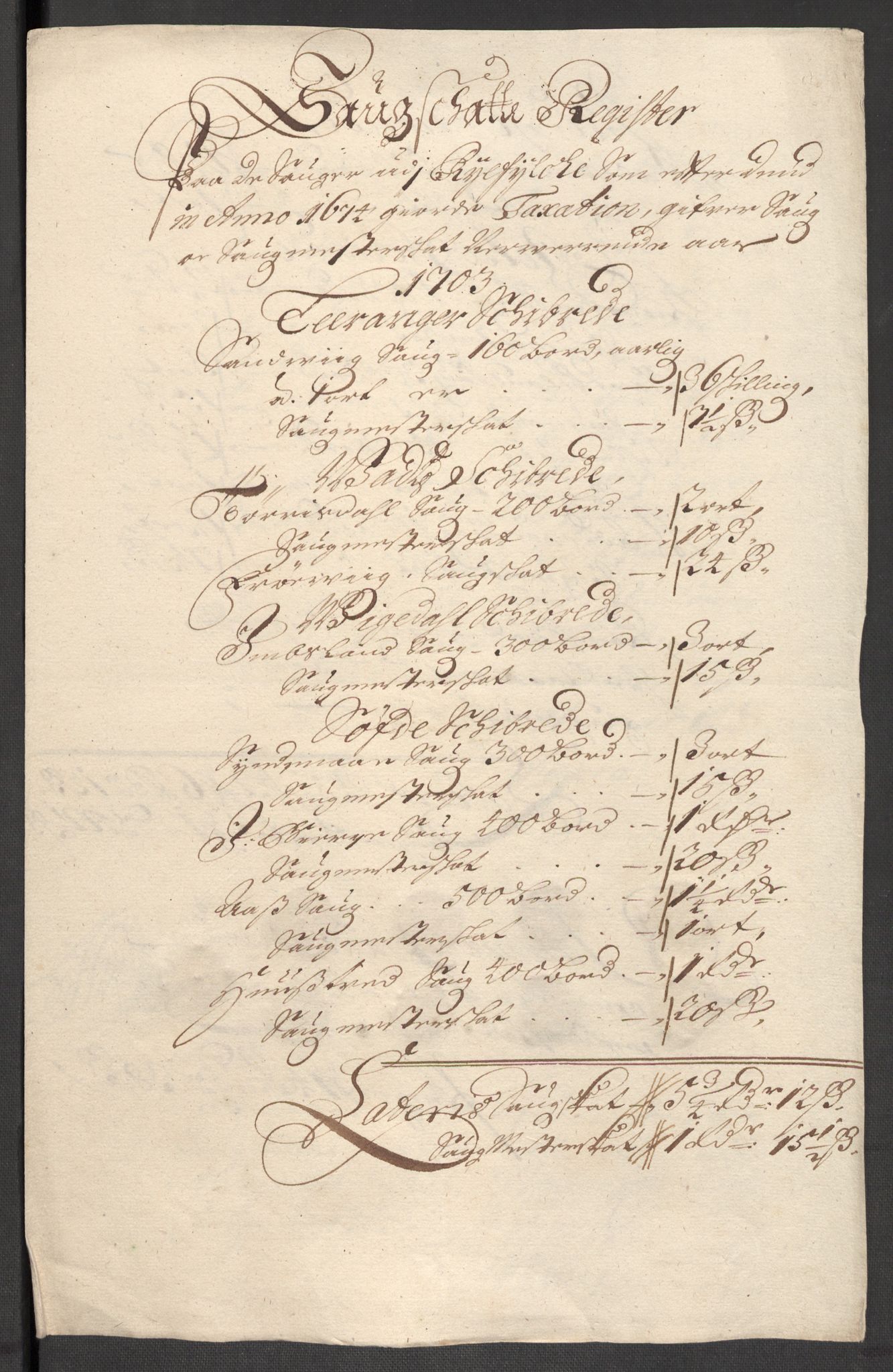 Rentekammeret inntil 1814, Reviderte regnskaper, Fogderegnskap, RA/EA-4092/R47/L2860: Fogderegnskap Ryfylke, 1703-1705, p. 75