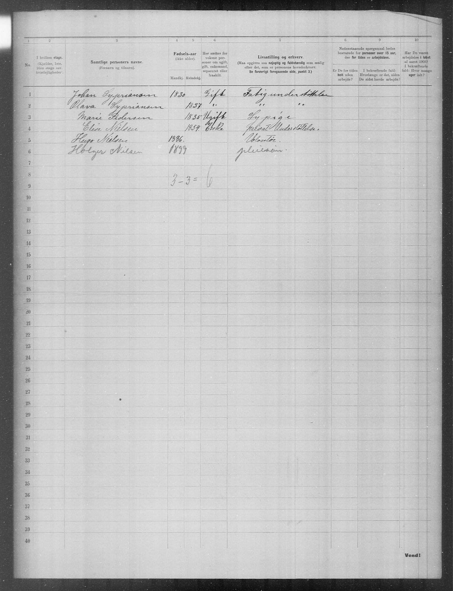 OBA, Municipal Census 1903 for Kristiania, 1903, p. 13804