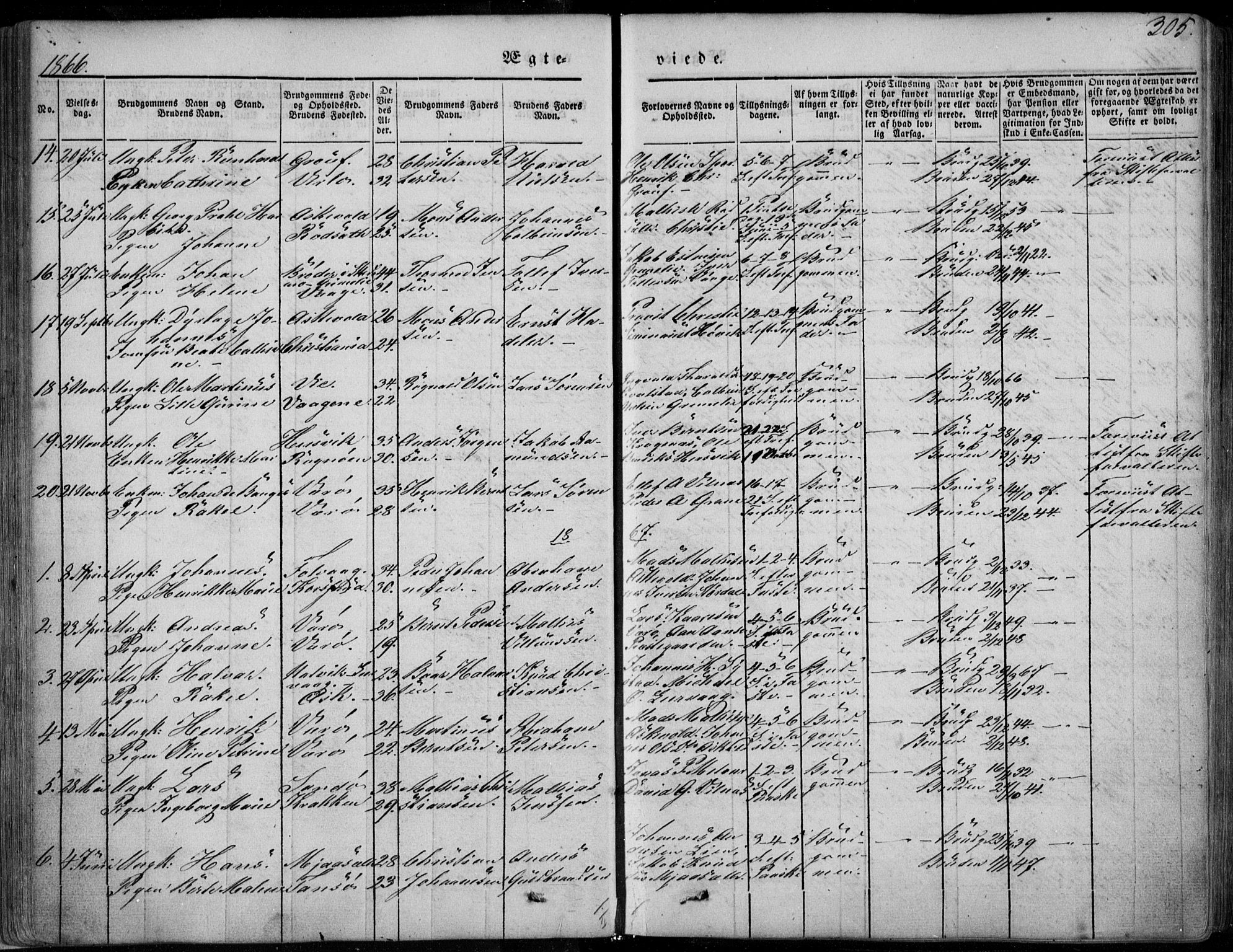 Askvoll sokneprestembete, SAB/A-79501/H/Haa/Haaa/L0011/0002: Parish register (official) no. A 11 II, 1845-1878, p. 305