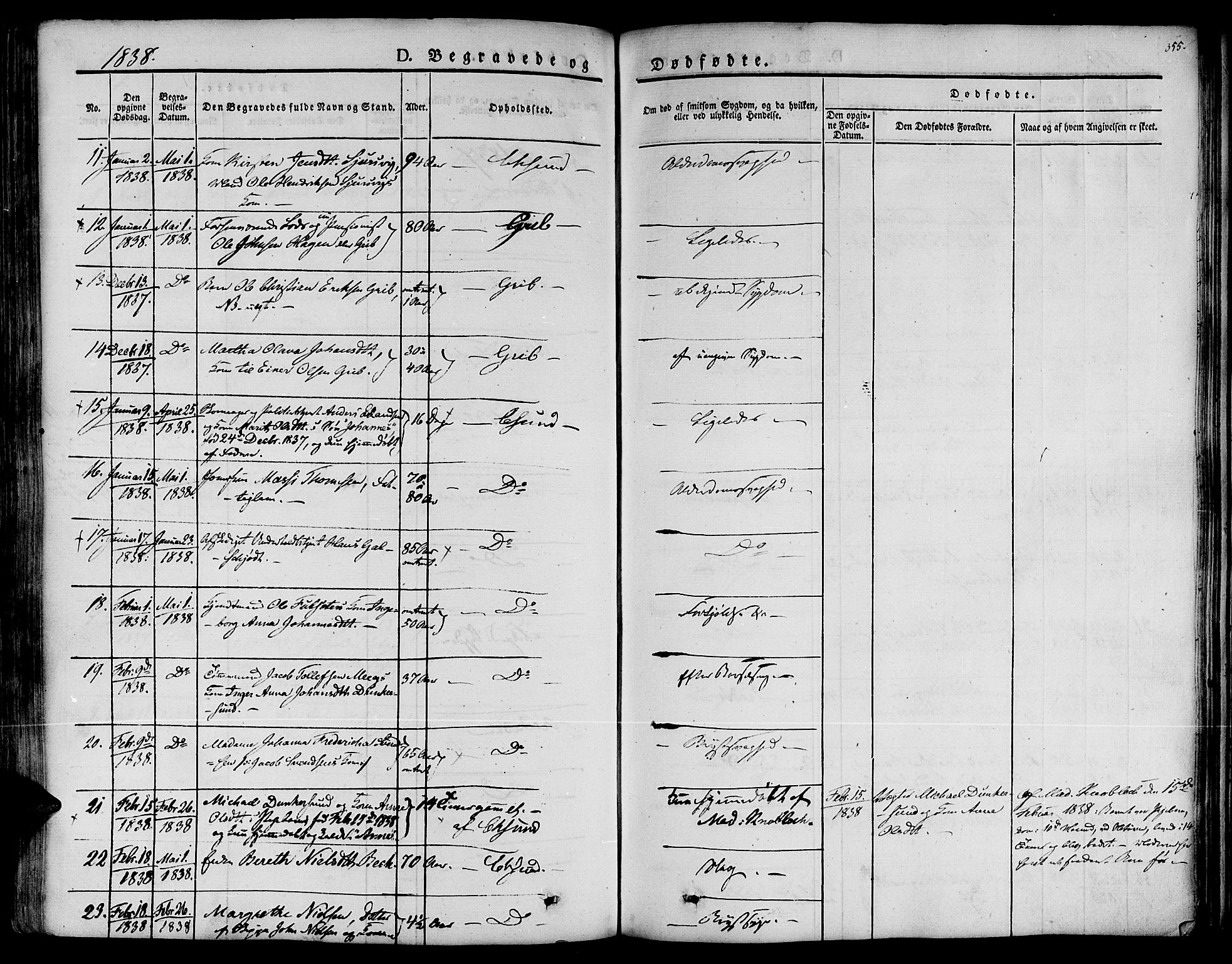 Ministerialprotokoller, klokkerbøker og fødselsregistre - Møre og Romsdal, AV/SAT-A-1454/572/L0843: Parish register (official) no. 572A06, 1832-1842, p. 355