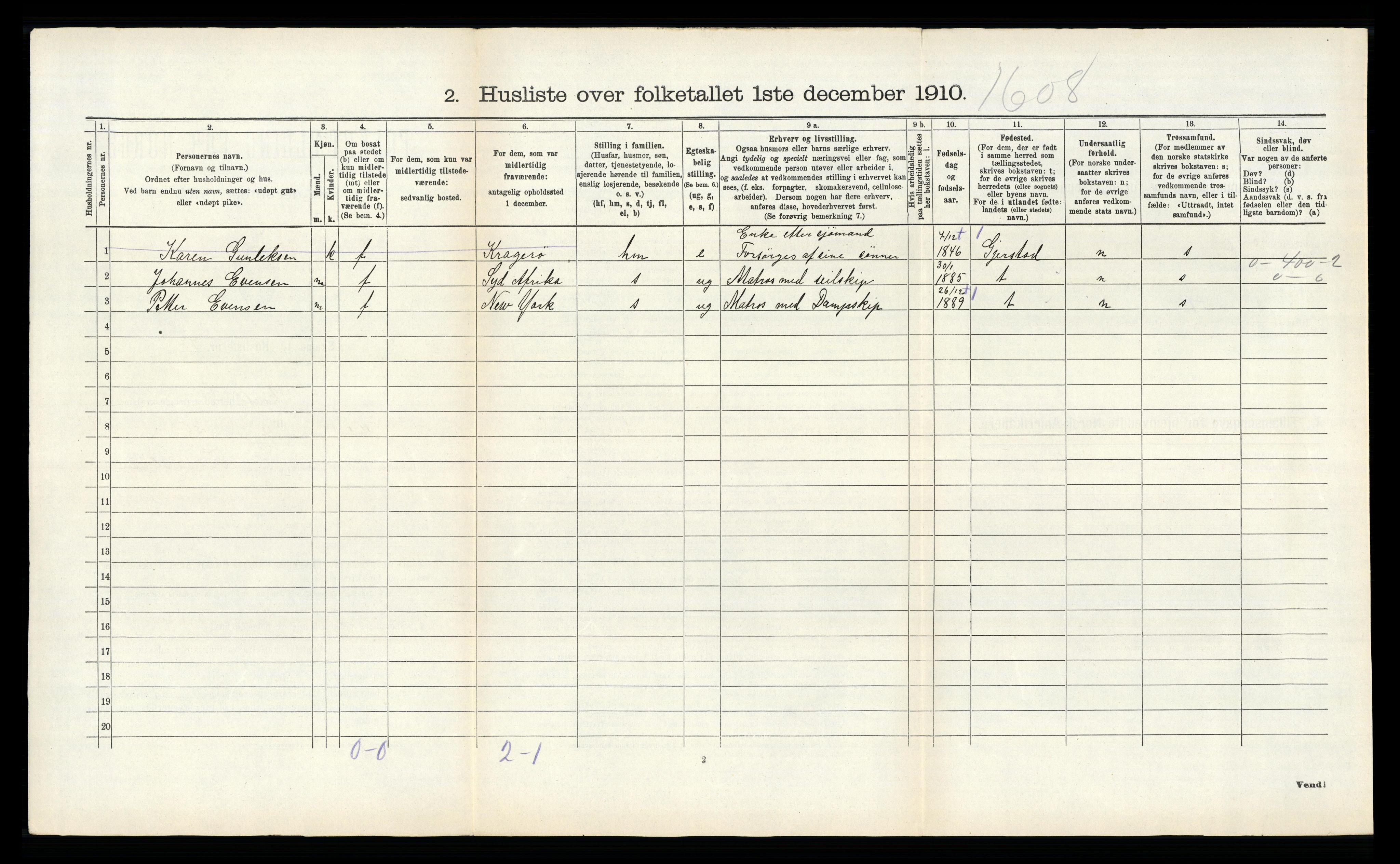 RA, 1910 census for Skåtøy, 1910, p. 648