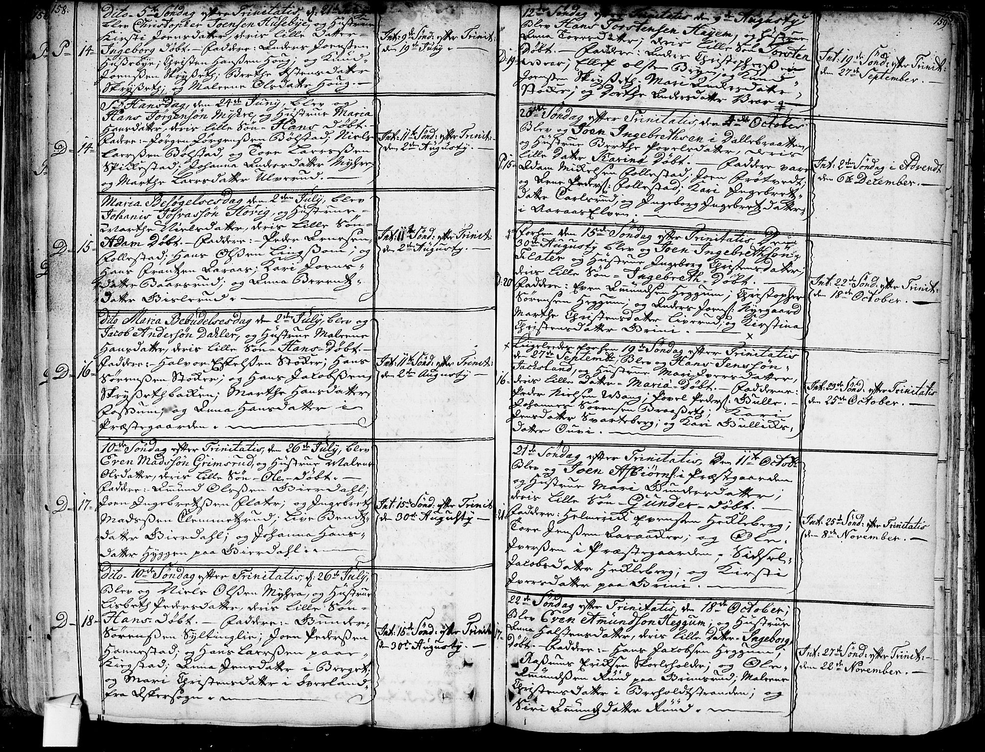 Røyken kirkebøker, AV/SAKO-A-241/G/Ga/L0001: Parish register (copy) no. 1, 1740-1768, p. 158-159