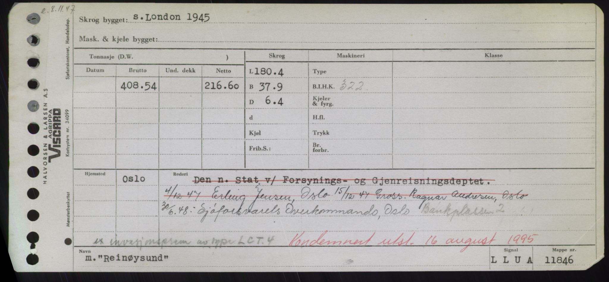 Sjøfartsdirektoratet med forløpere, Skipsmålingen, RA/S-1627/H/Hd/L0030: Fartøy, Q-Riv, p. 383