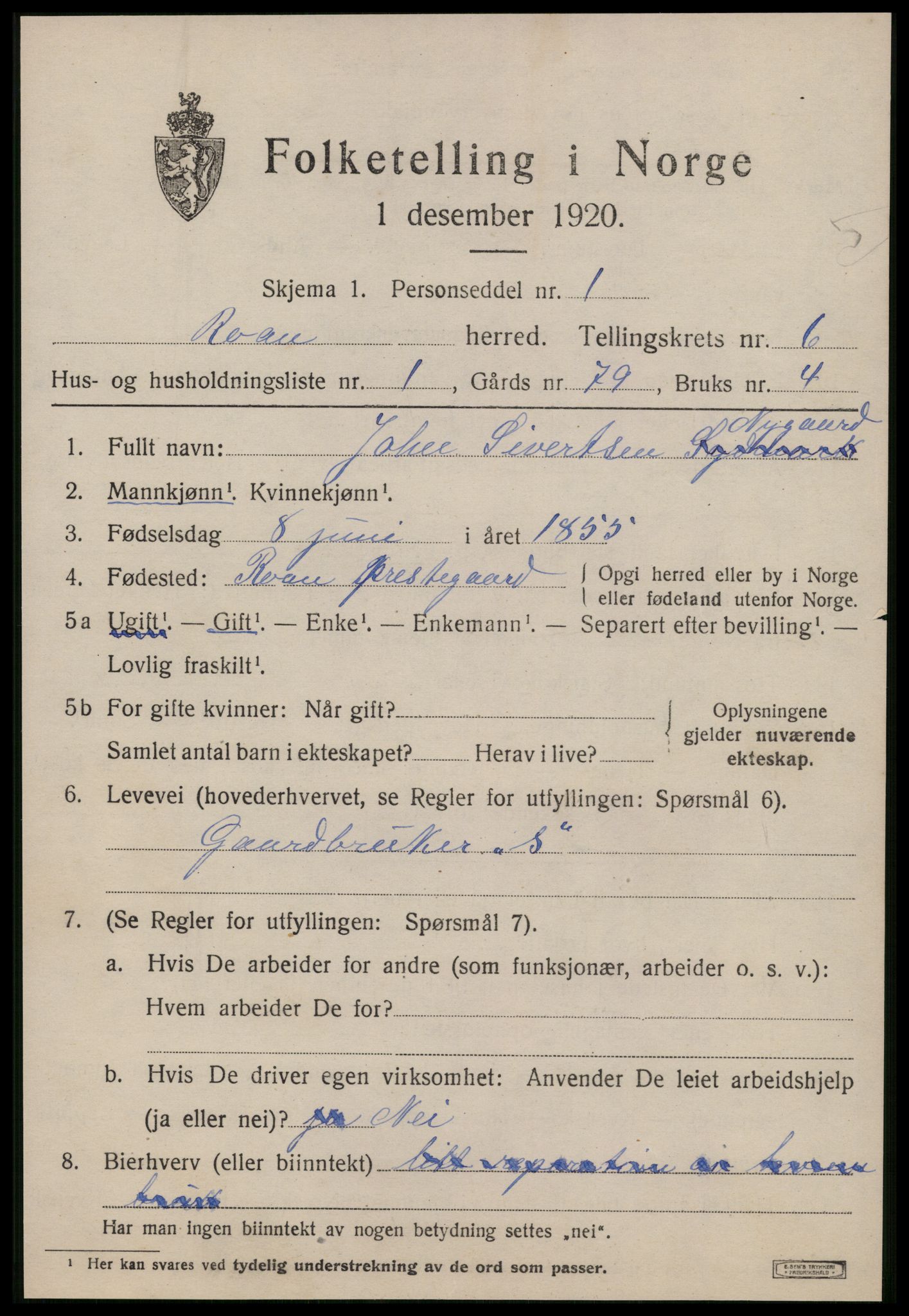 SAT, 1920 census for Roan, 1920, p. 4299