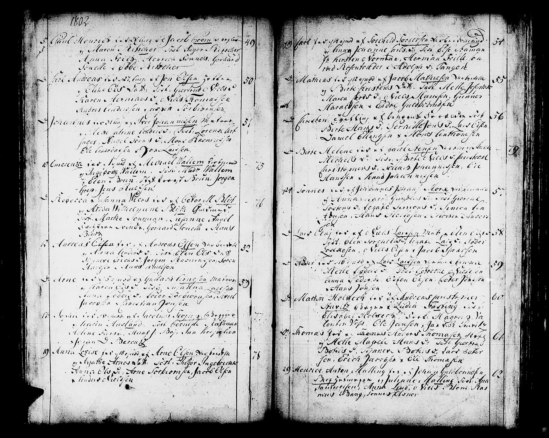 Domkirken sokneprestembete, SAB/A-74801/H/Haa/L0004: Parish register (official) no. A 4, 1763-1820, p. 282-283