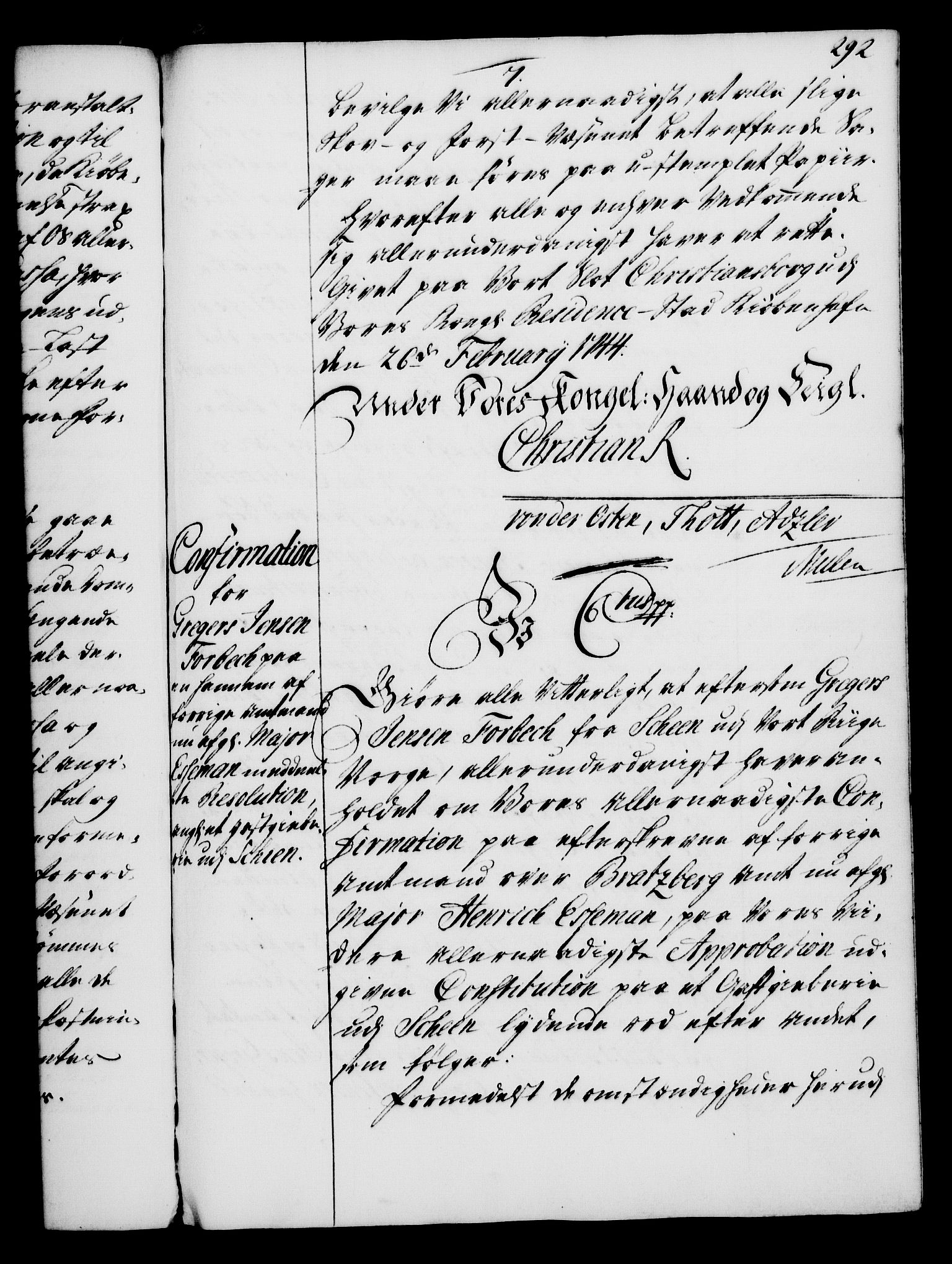 Rentekammeret, Kammerkanselliet, AV/RA-EA-3111/G/Gg/Gga/L0005: Norsk ekspedisjonsprotokoll med register (merket RK 53.5), 1741-1749, p. 292