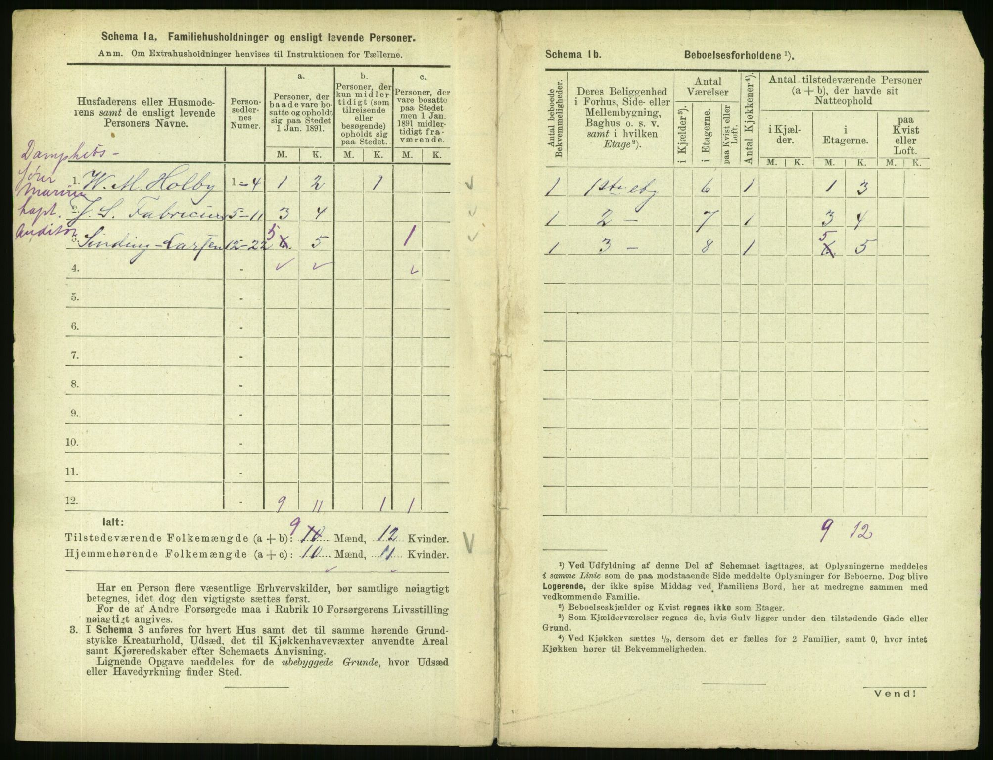 RA, 1891 census for 0301 Kristiania, 1891, p. 47696