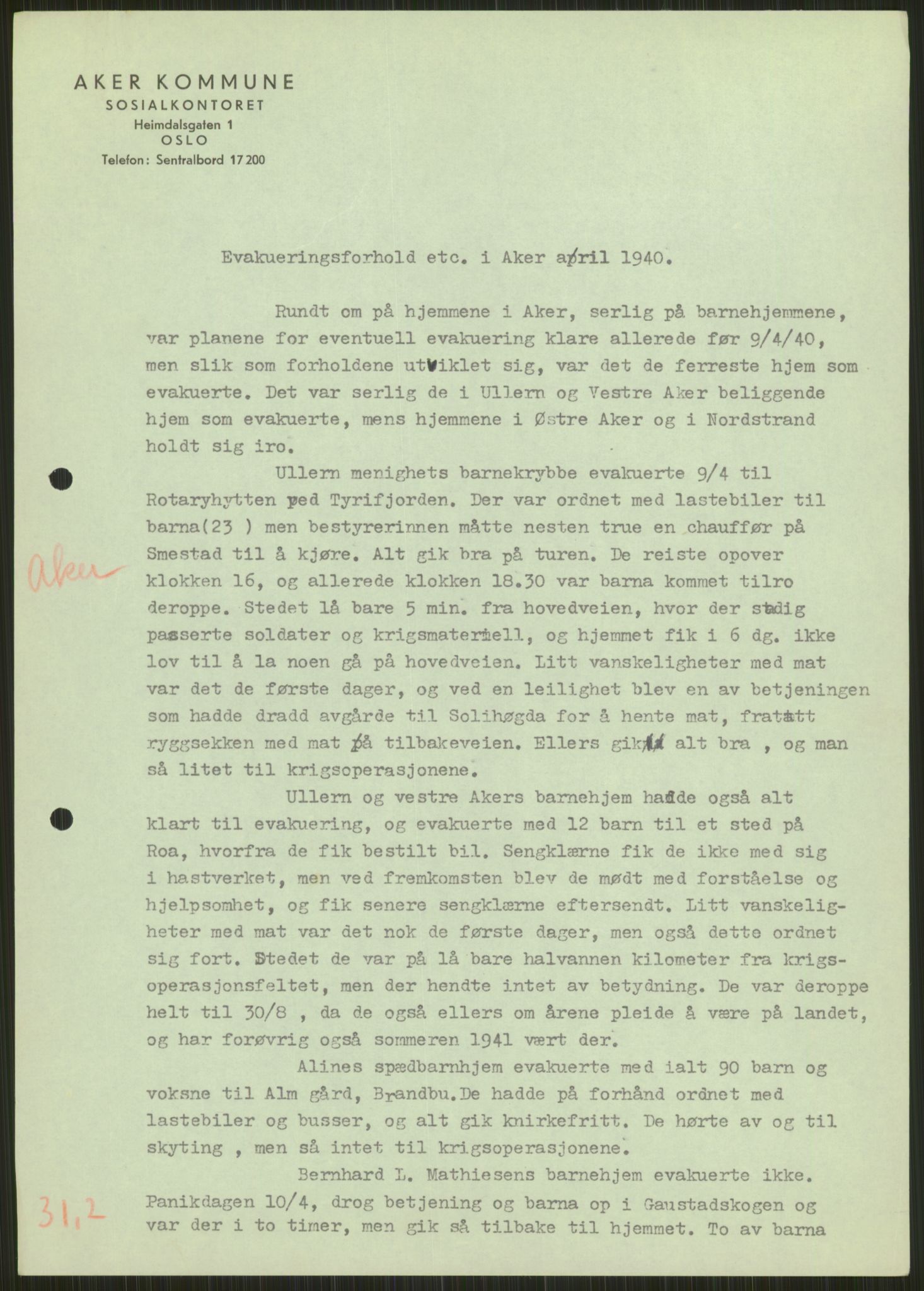 Forsvaret, Forsvarets krigshistoriske avdeling, AV/RA-RAFA-2017/Y/Ya/L0013: II-C-11-31 - Fylkesmenn.  Rapporter om krigsbegivenhetene 1940., 1940, p. 269