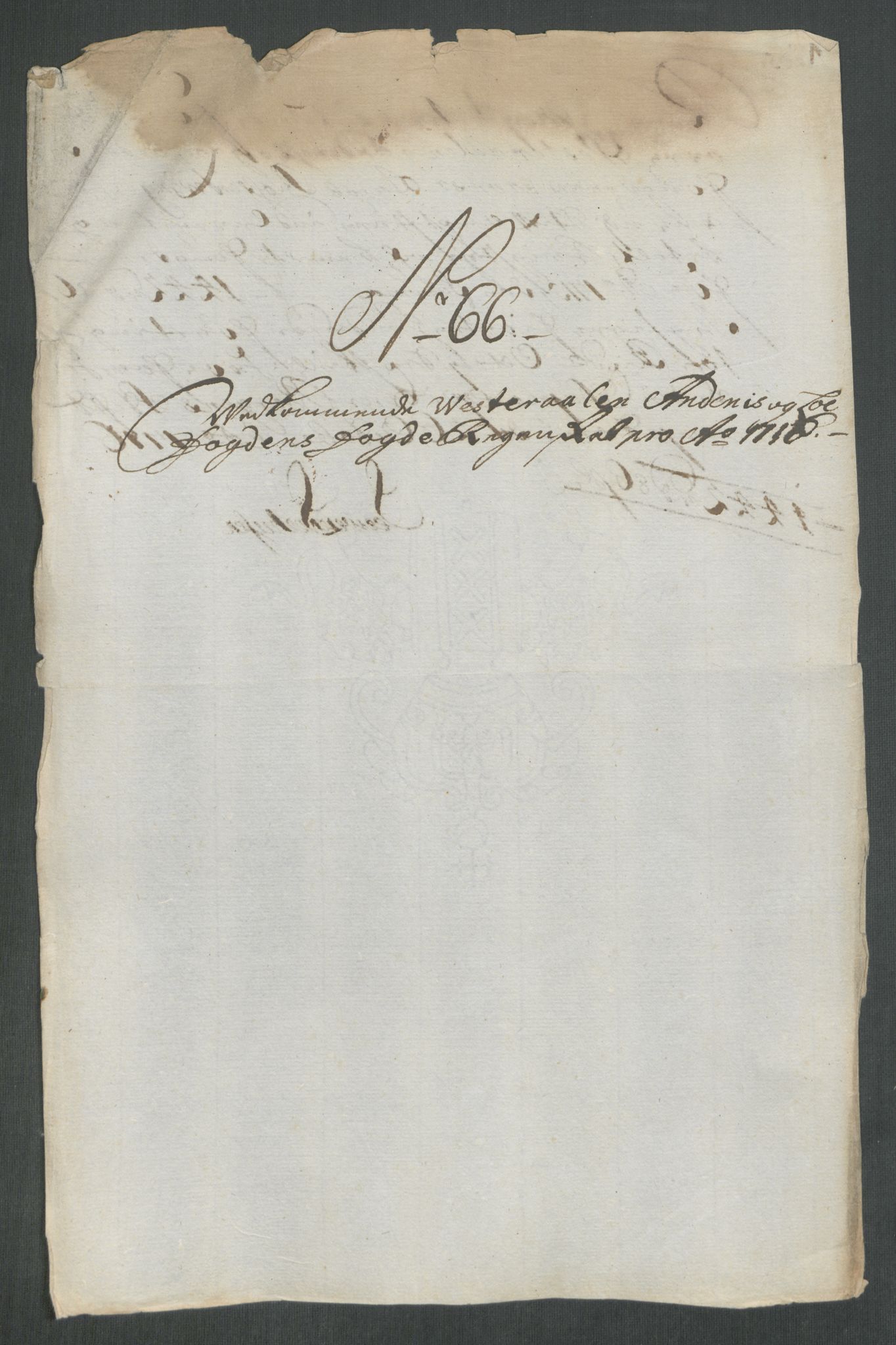 Rentekammeret inntil 1814, Reviderte regnskaper, Fogderegnskap, AV/RA-EA-4092/R67/L4682: Fogderegnskap Vesterålen, Andenes og Lofoten, 1716, p. 312