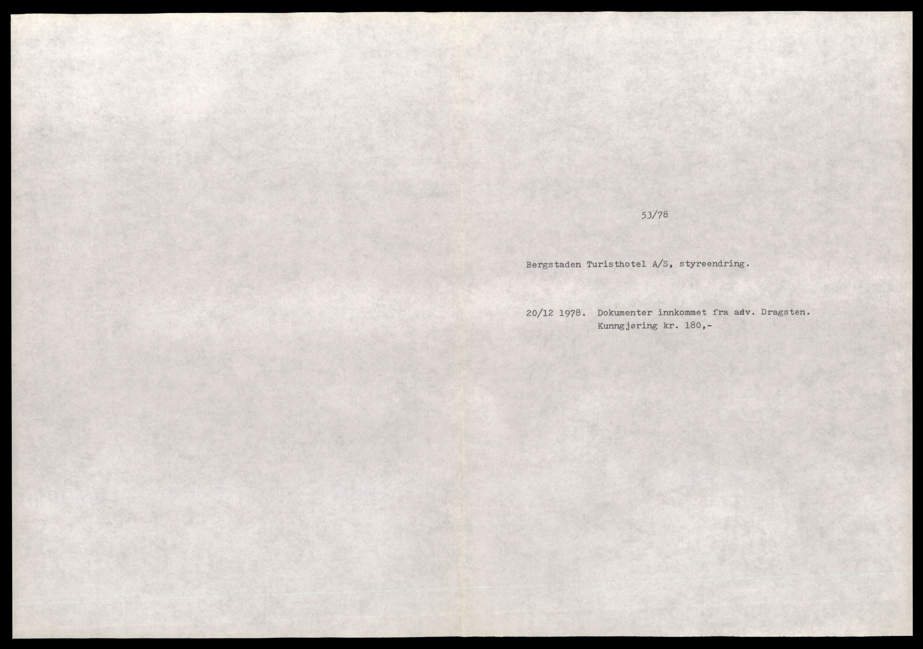 Gauldal sorenskriveri, AV/SAT-A-0014/2/J/Jd/Jde/L0003: Bilag, 1978-1979, p. 1