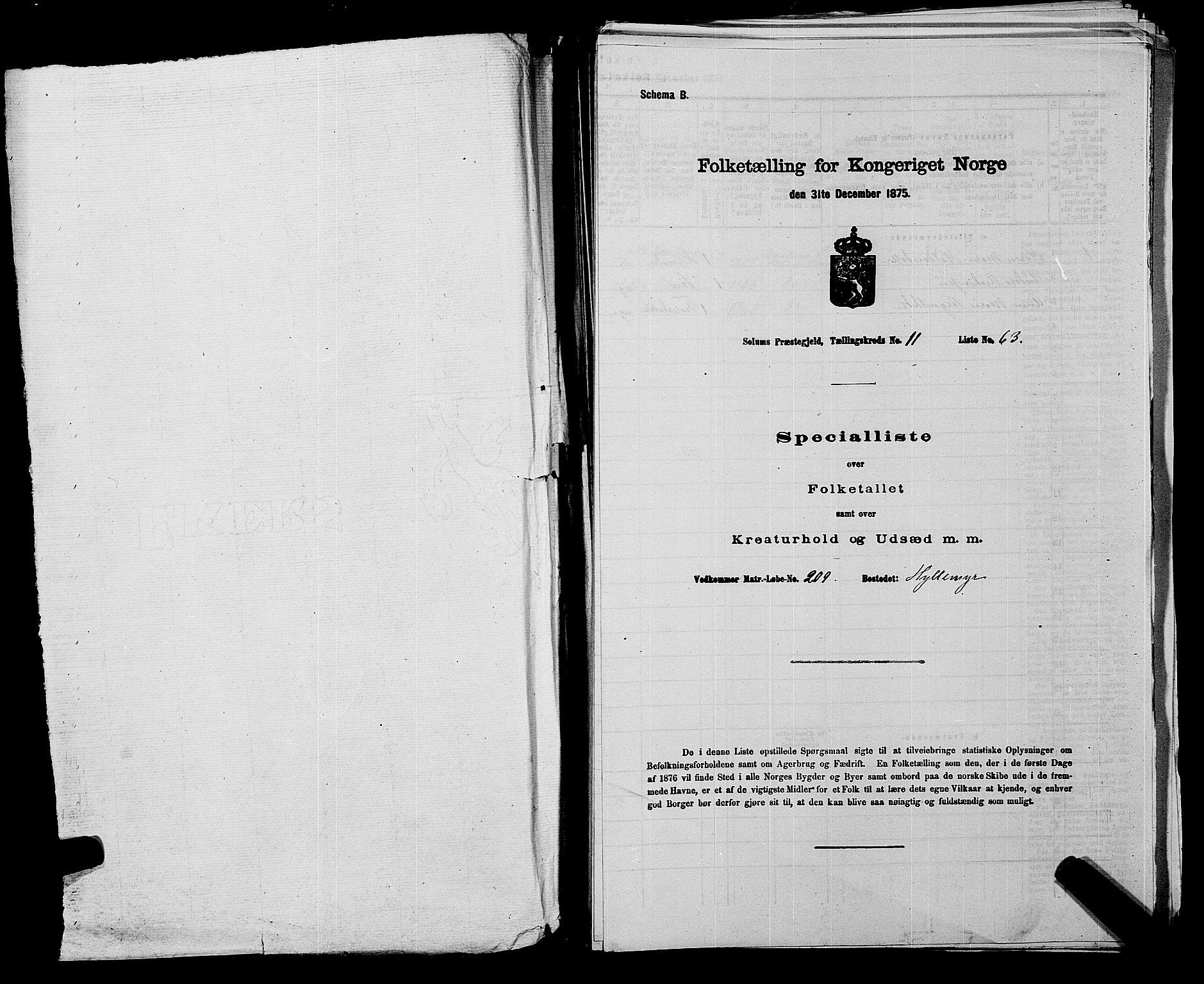 SAKO, 1875 census for 0818P Solum, 1875, p. 1649