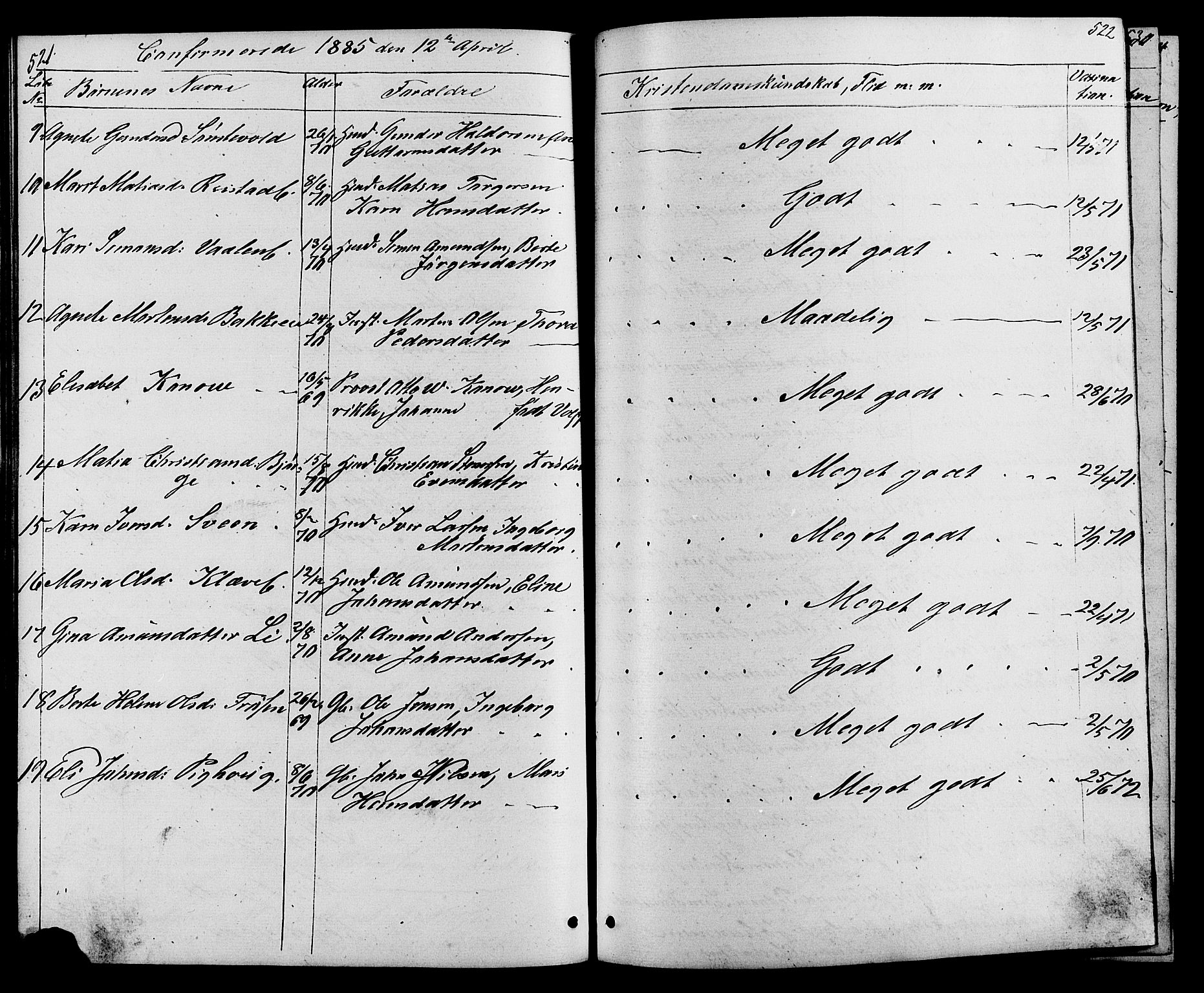 Østre Gausdal prestekontor, SAH/PREST-092/H/Ha/Hab/L0001: Parish register (copy) no. 1, 1863-1893, p. 521-522