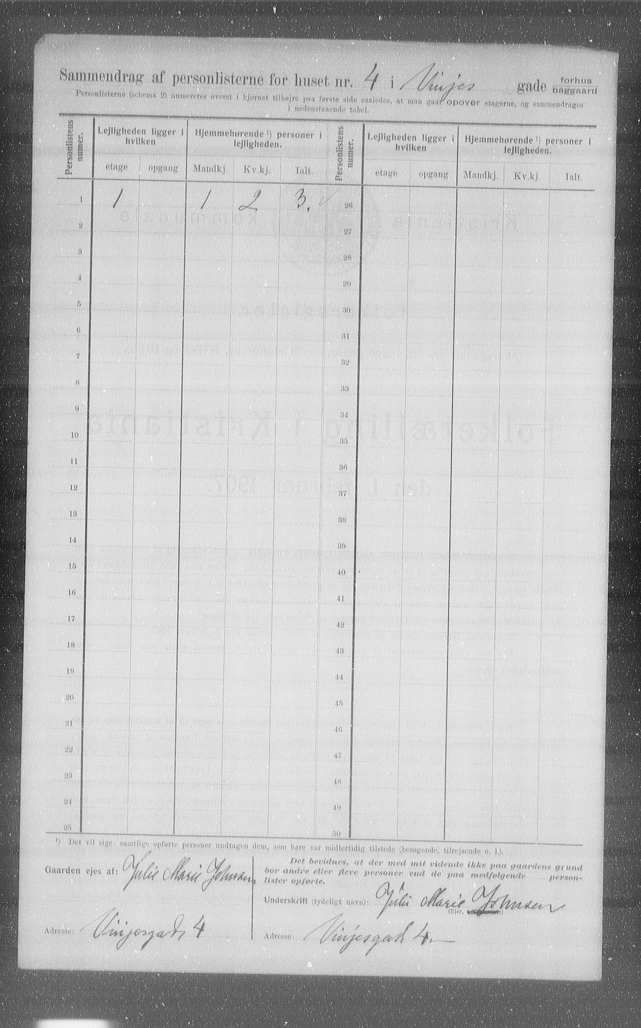 OBA, Municipal Census 1907 for Kristiania, 1907, p. 62932